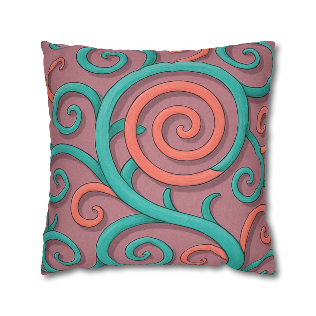 Tendril Spiral Mosaic personalized pillow covers