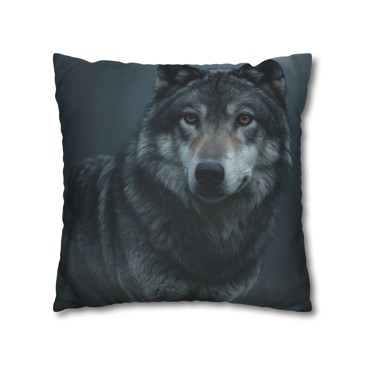 Moonlit Gaze Gray Wolf unique gift pillow cases
