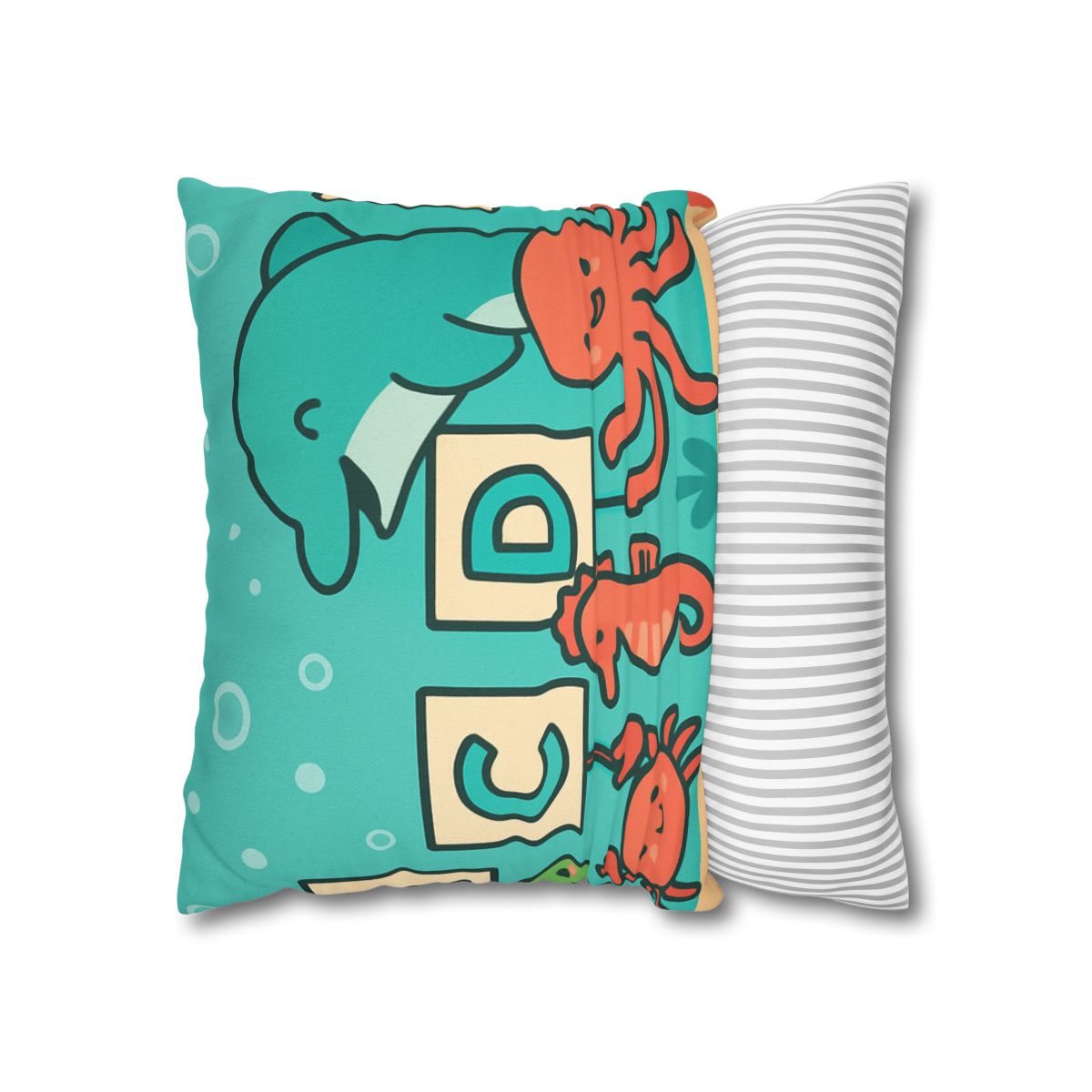 Coral Reef Alphabet Parade custom pillow cases
