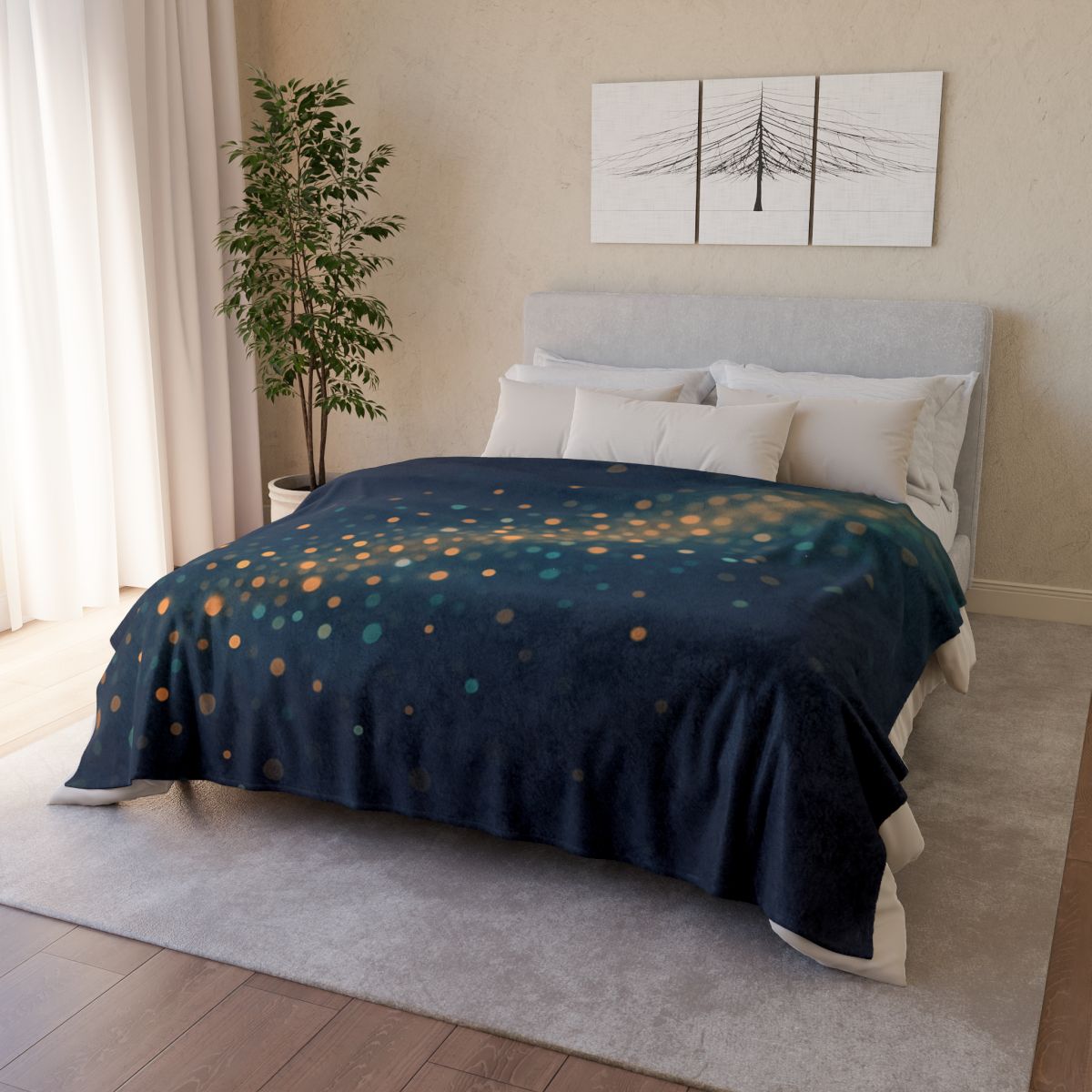 Radiant Particle Drift soft fleece blankets