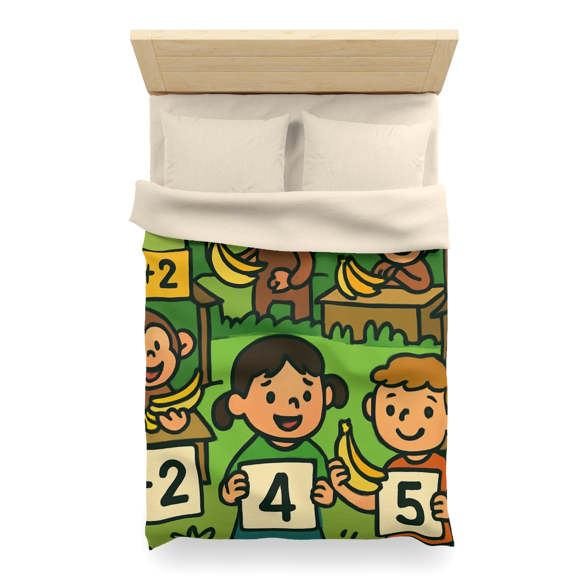 Jungle Math Monkey Market warm winter duvets