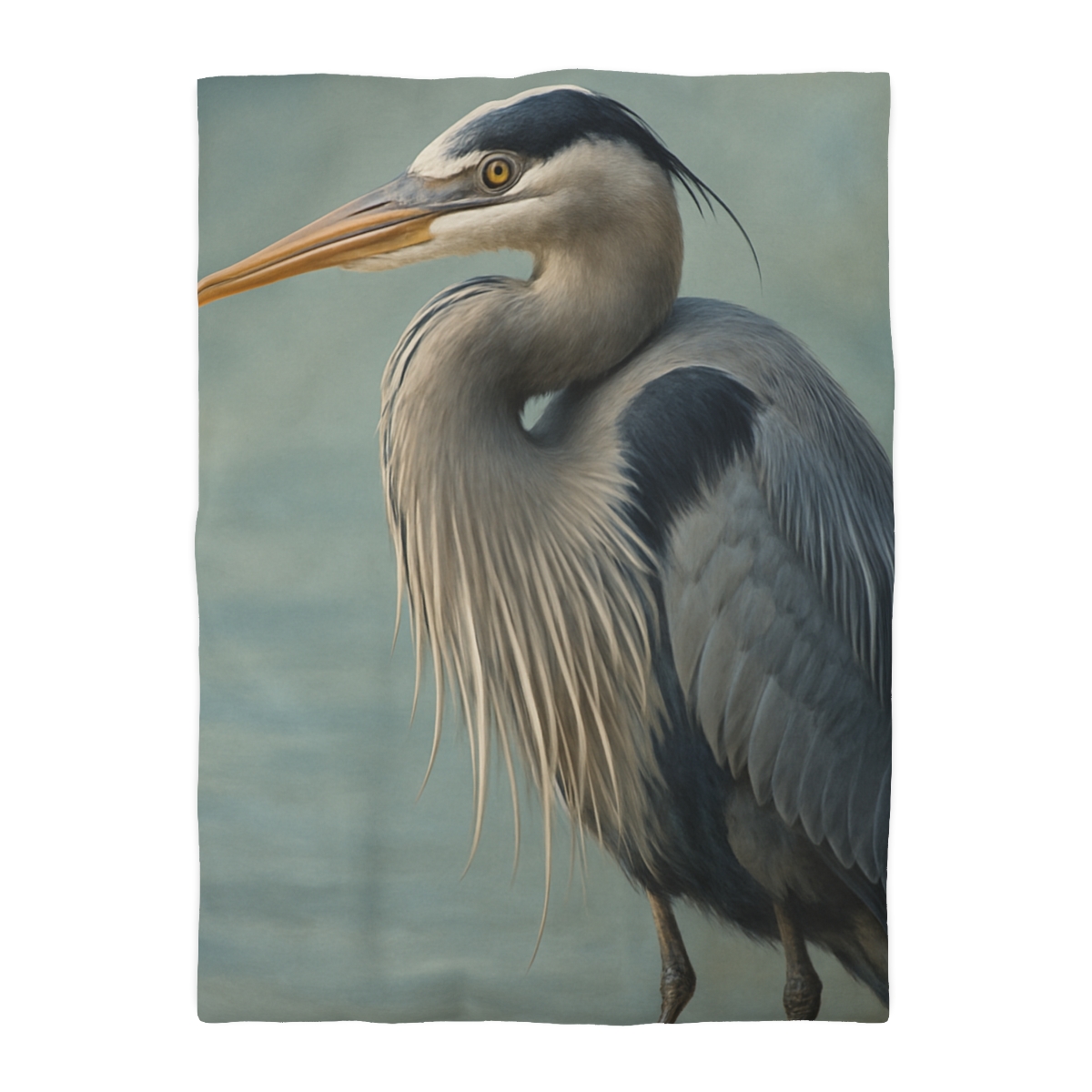 Harbor Watch Great Blue Heron unique patterned duvets