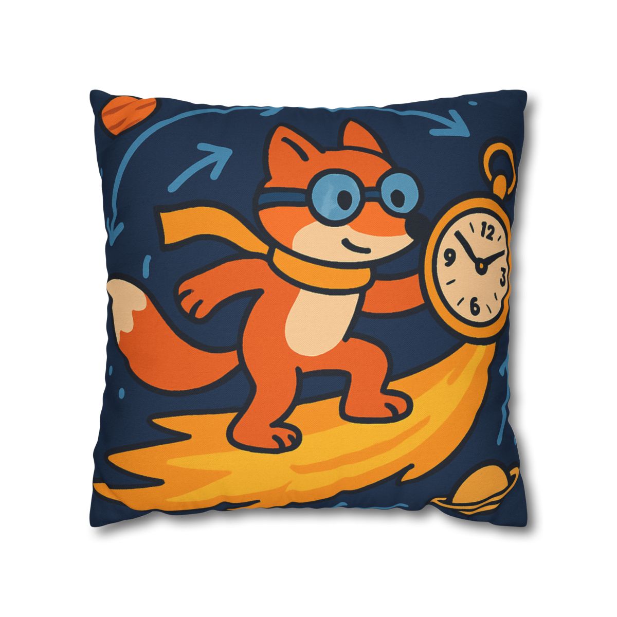 Time Traveling Comet Fox designer print pillow cases
