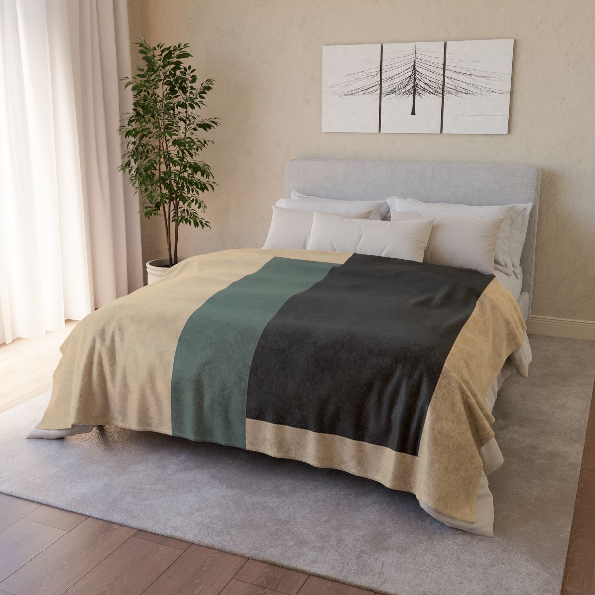 Offset Rectangle Pause unique gift blanketscustom blankets