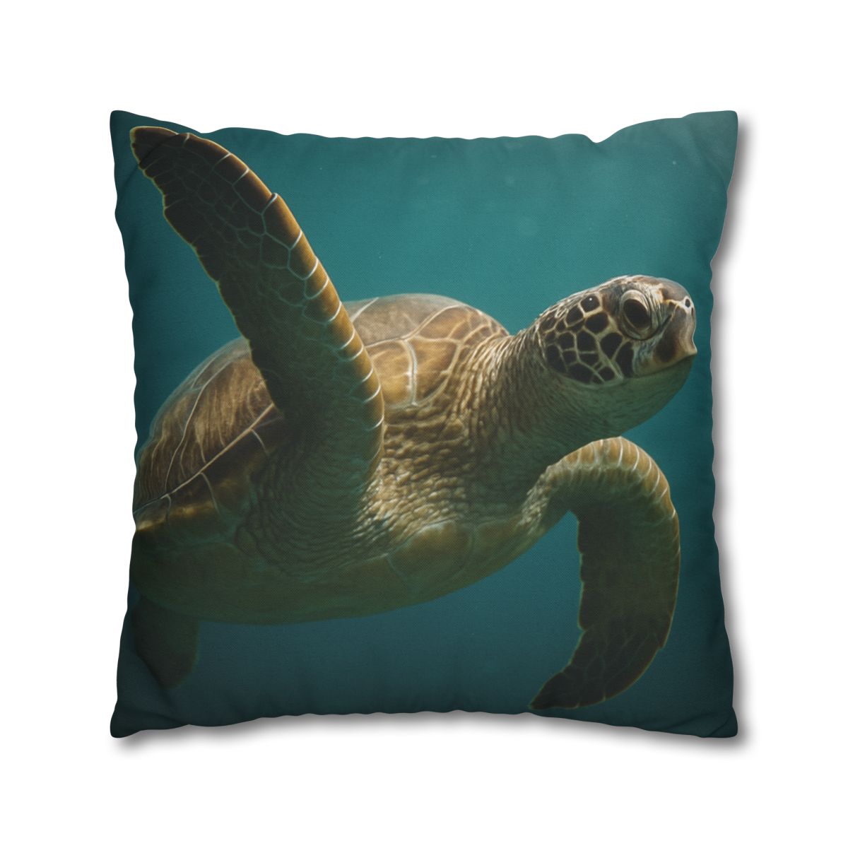 Nebula Glide Green Sea Turtle personalized pillow covers