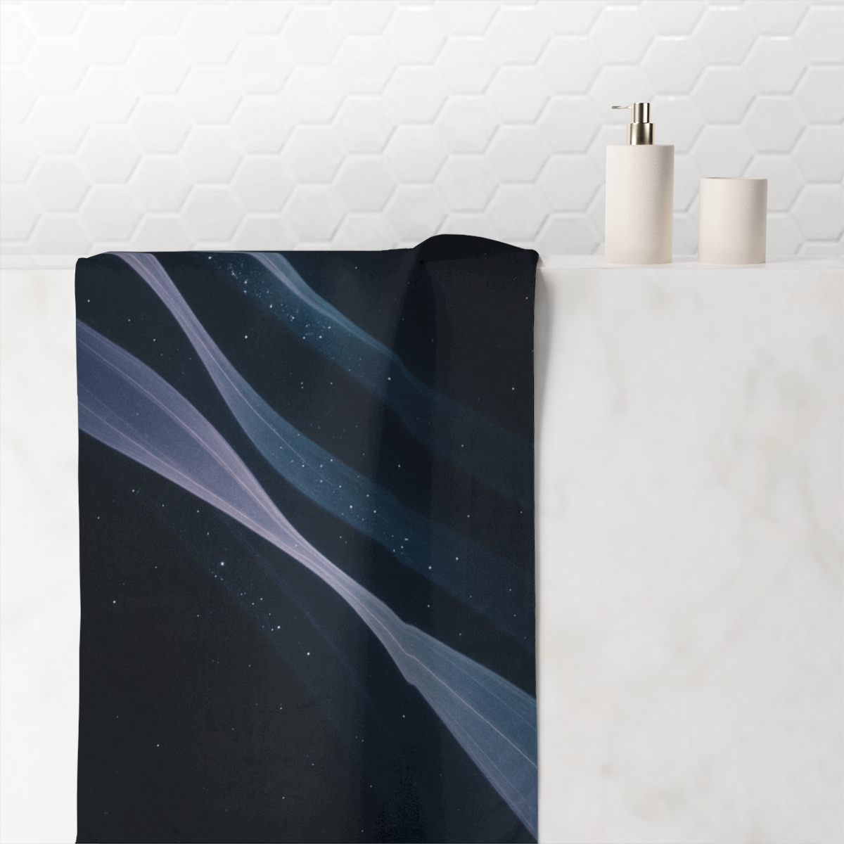 Cosmic Silk Filament Drift unique gift towels