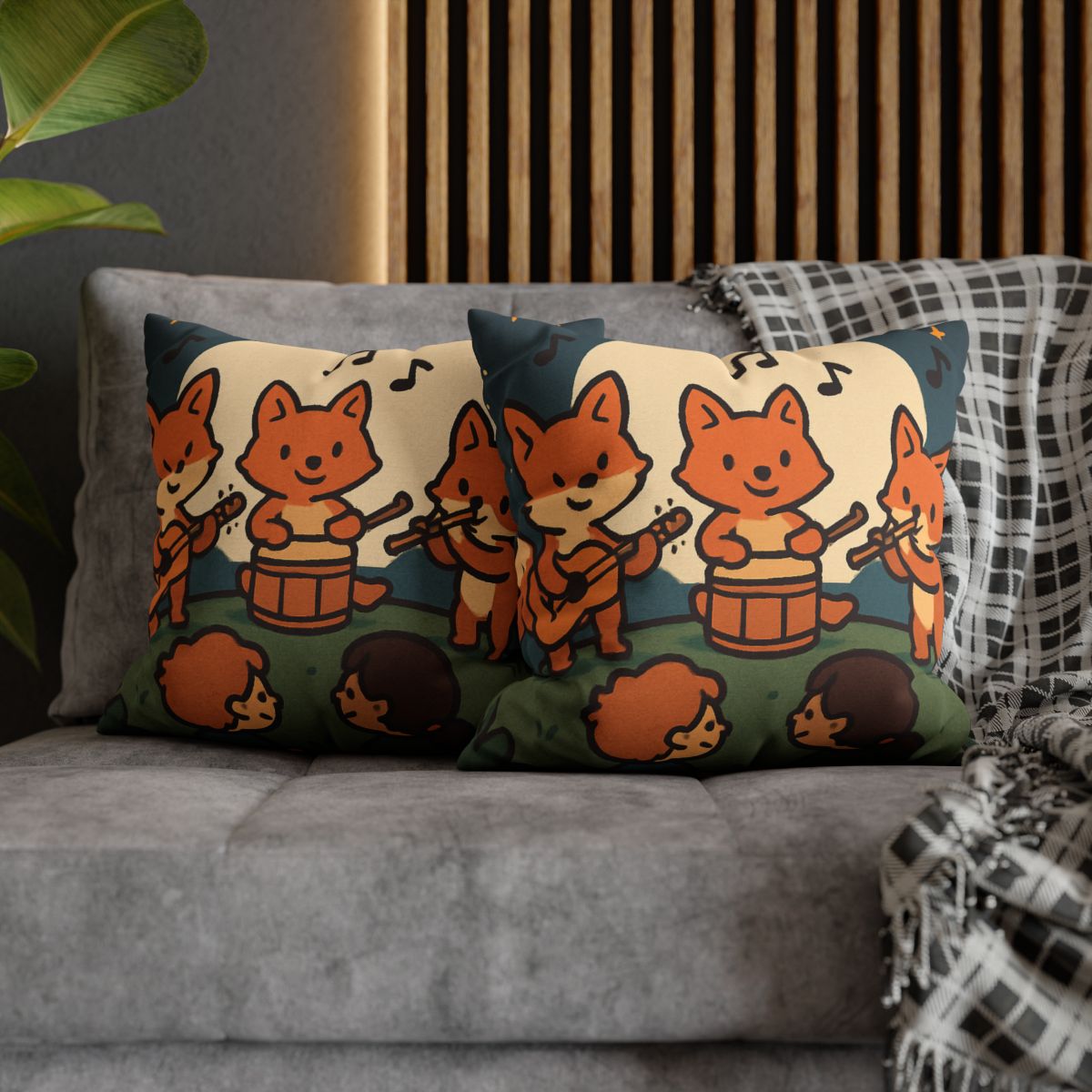 Moonlight Music Fox Band custom pillow cases