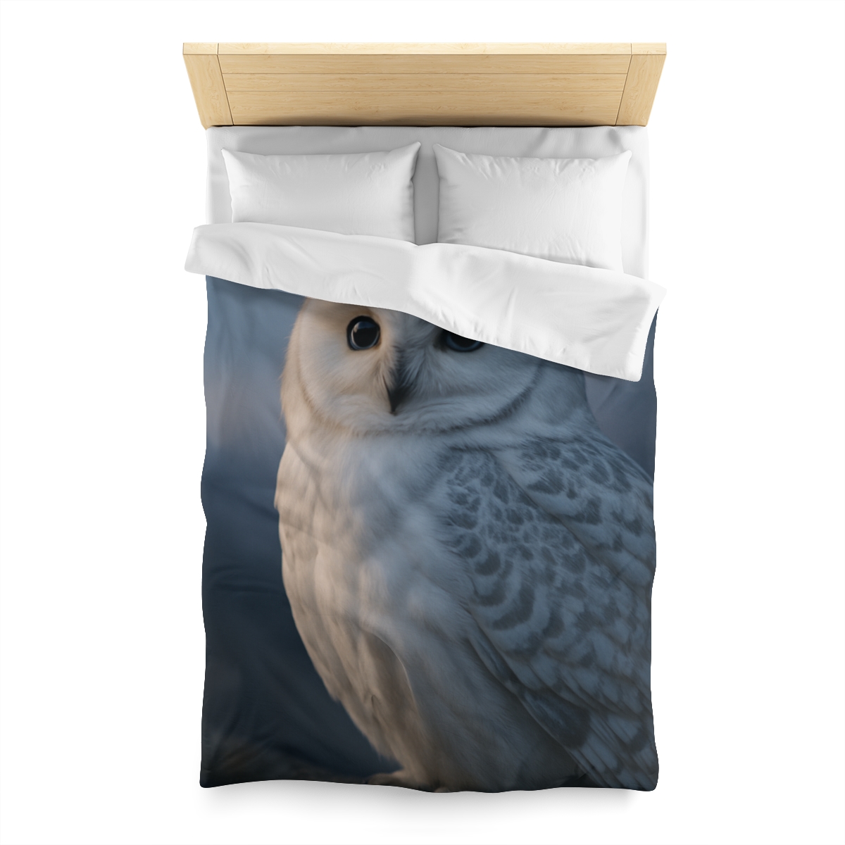 Twilight Watcher Snowy Owl personalized bedding duvets