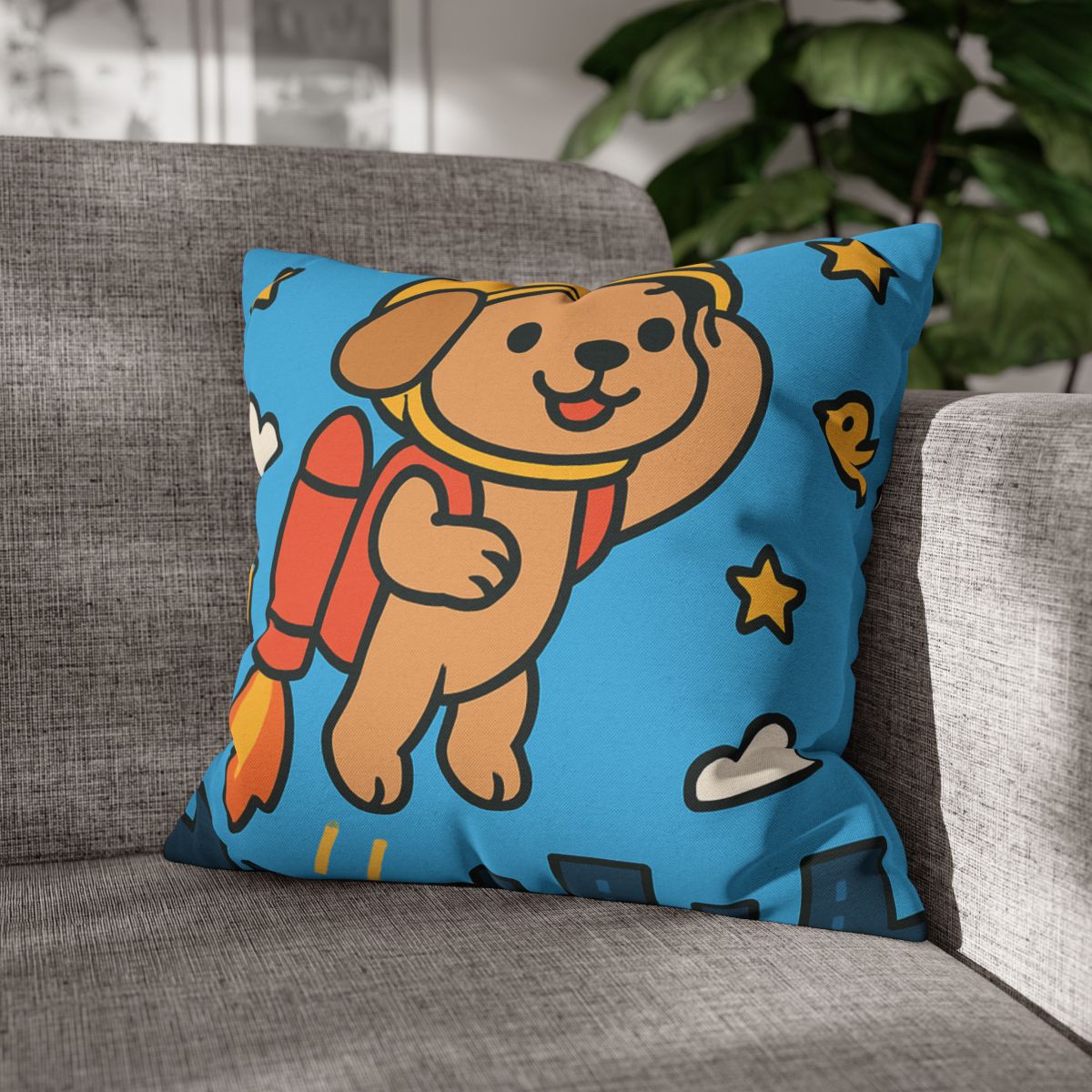 Rocket Puppy Patrol comfortable bedding pillow covers