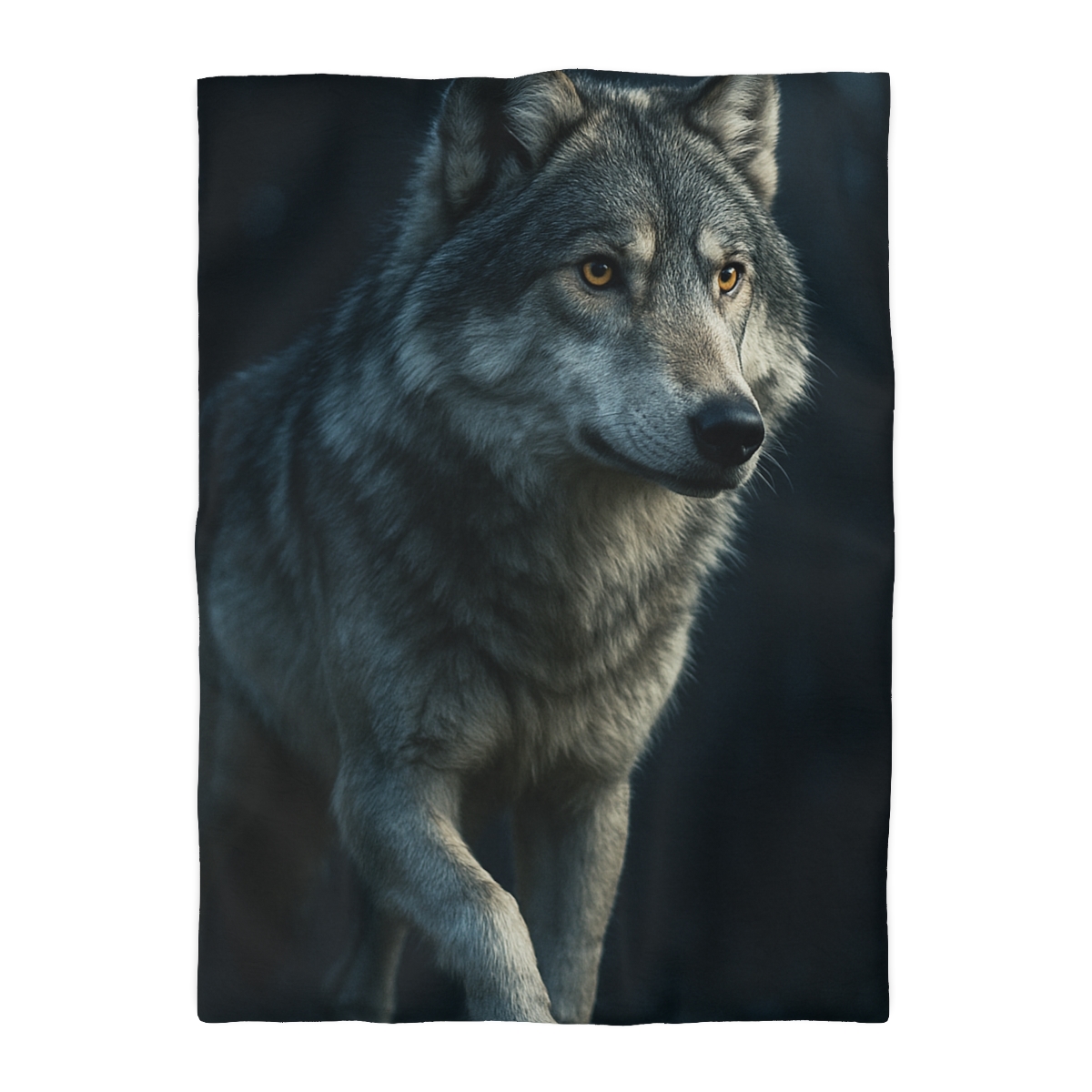 Moonlit Pause Gray Wolf trendy bedroom duvets