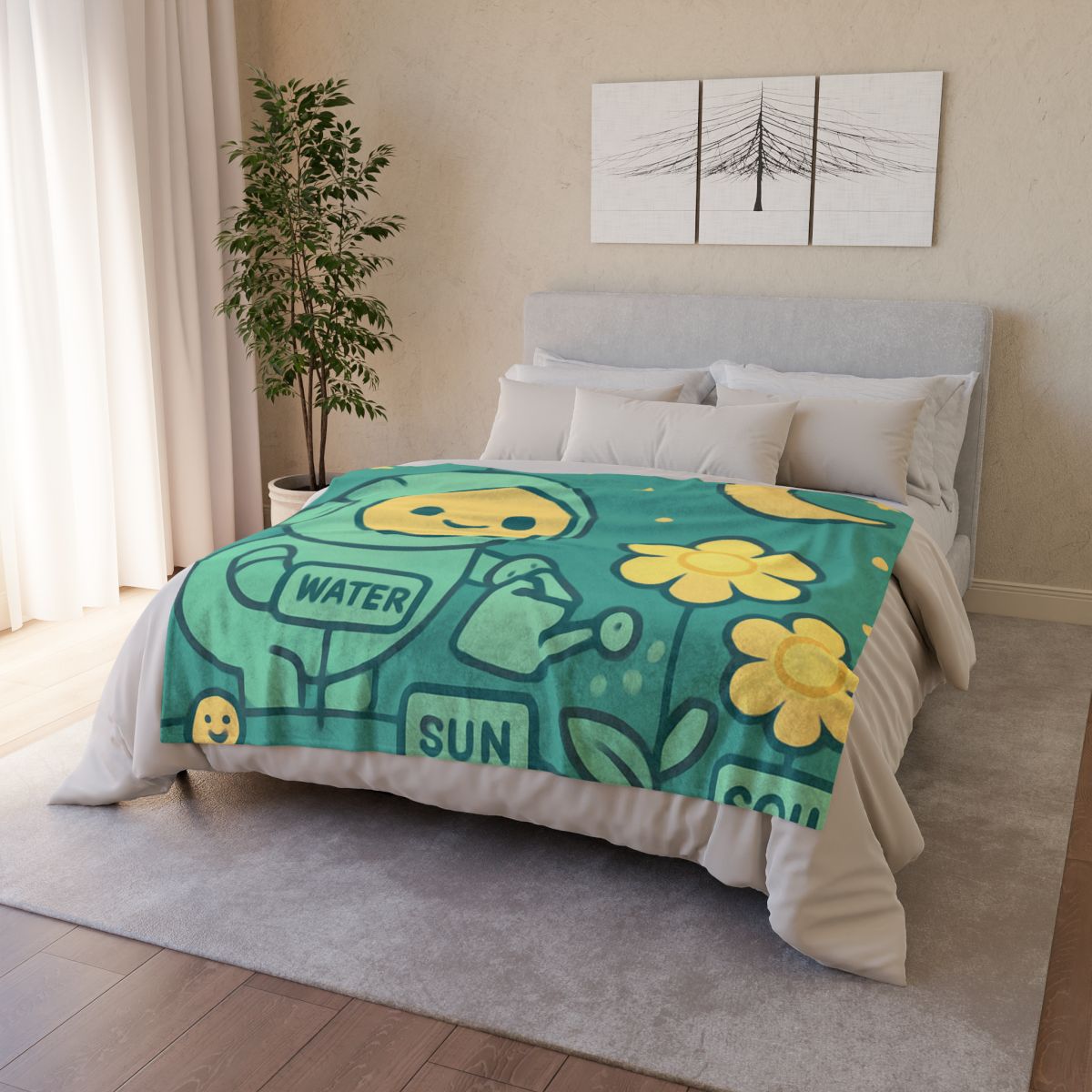 Robot Gardener And The Moonflower Patch warm winter blankets