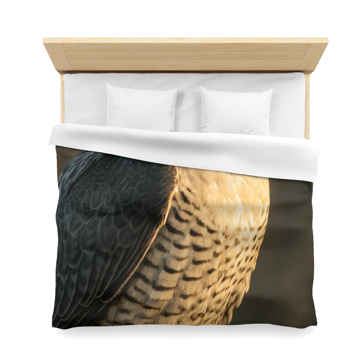 Starlit Poise Peregrine Falcon designer printed duvets