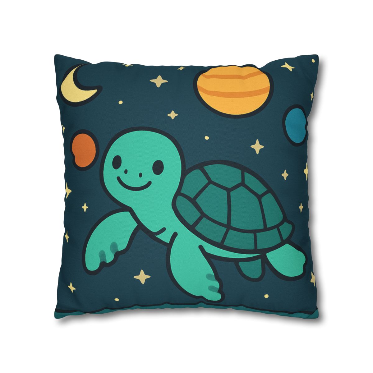 Starlit Space Turtle designer print pillow cases