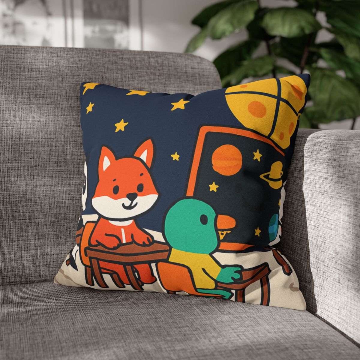 Space School For Curious Critters comfortable bedding pillow covers