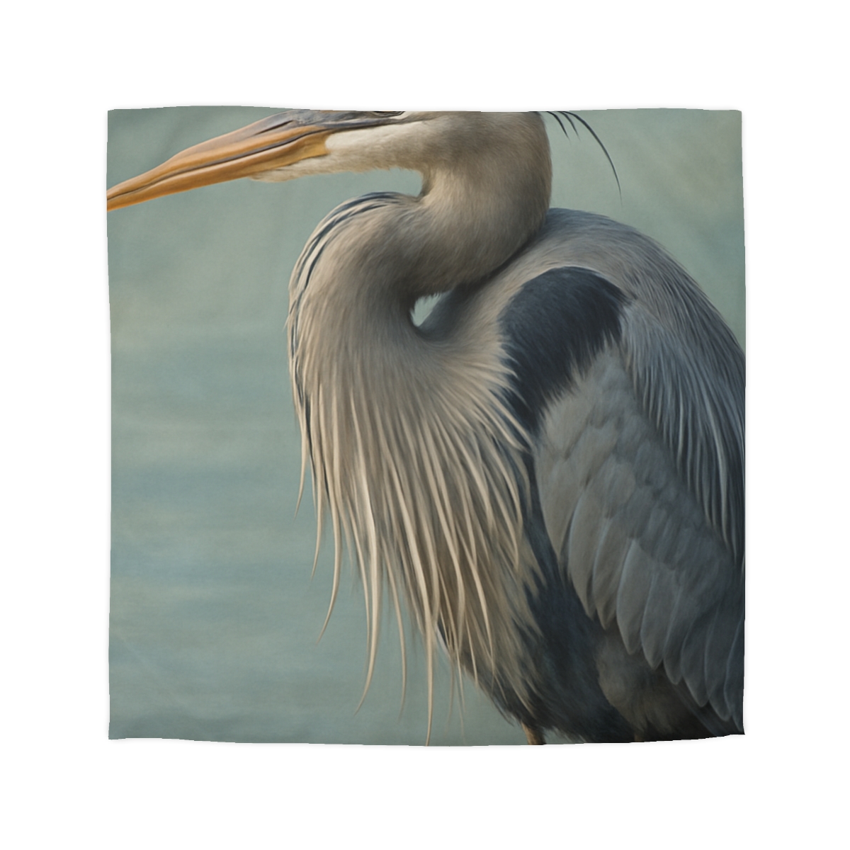 Harbor Watch Great Blue Heron unique patterned duvets
