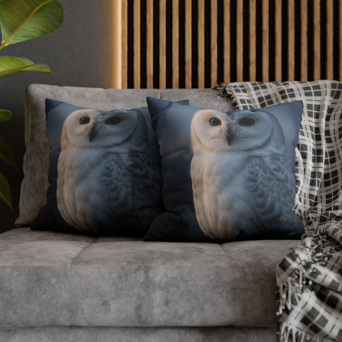 Twilight Watcher Snowy Owl personalized pillow covers