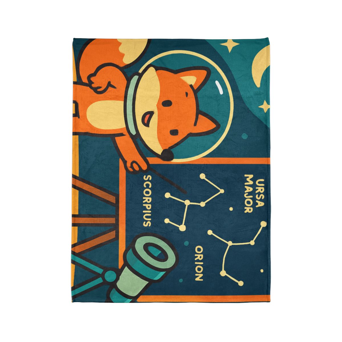 Starlight Science Fox personalized cozy blankets