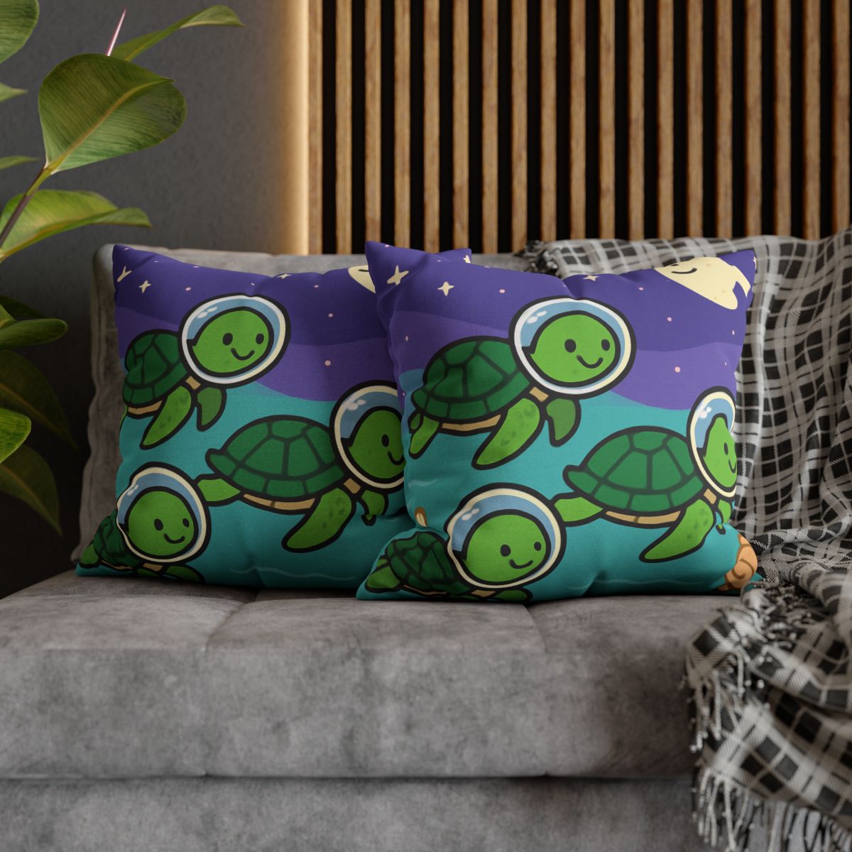 Starry Seas Turtle Team trendy patterned pillow cases