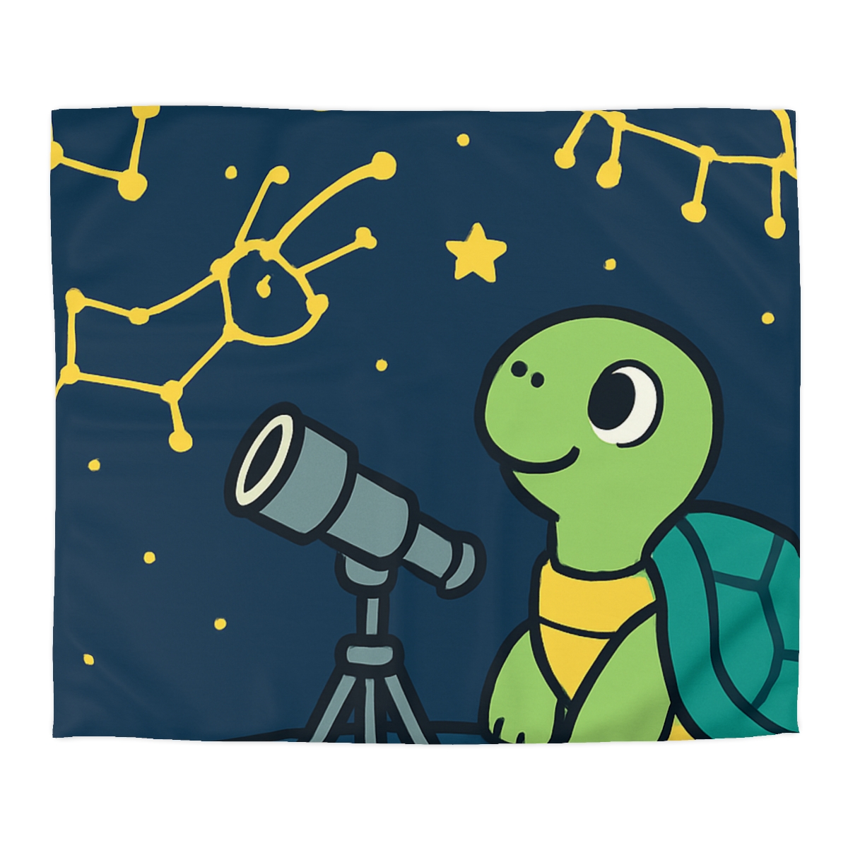 Stargazing Space Turtle stylish duvet covers