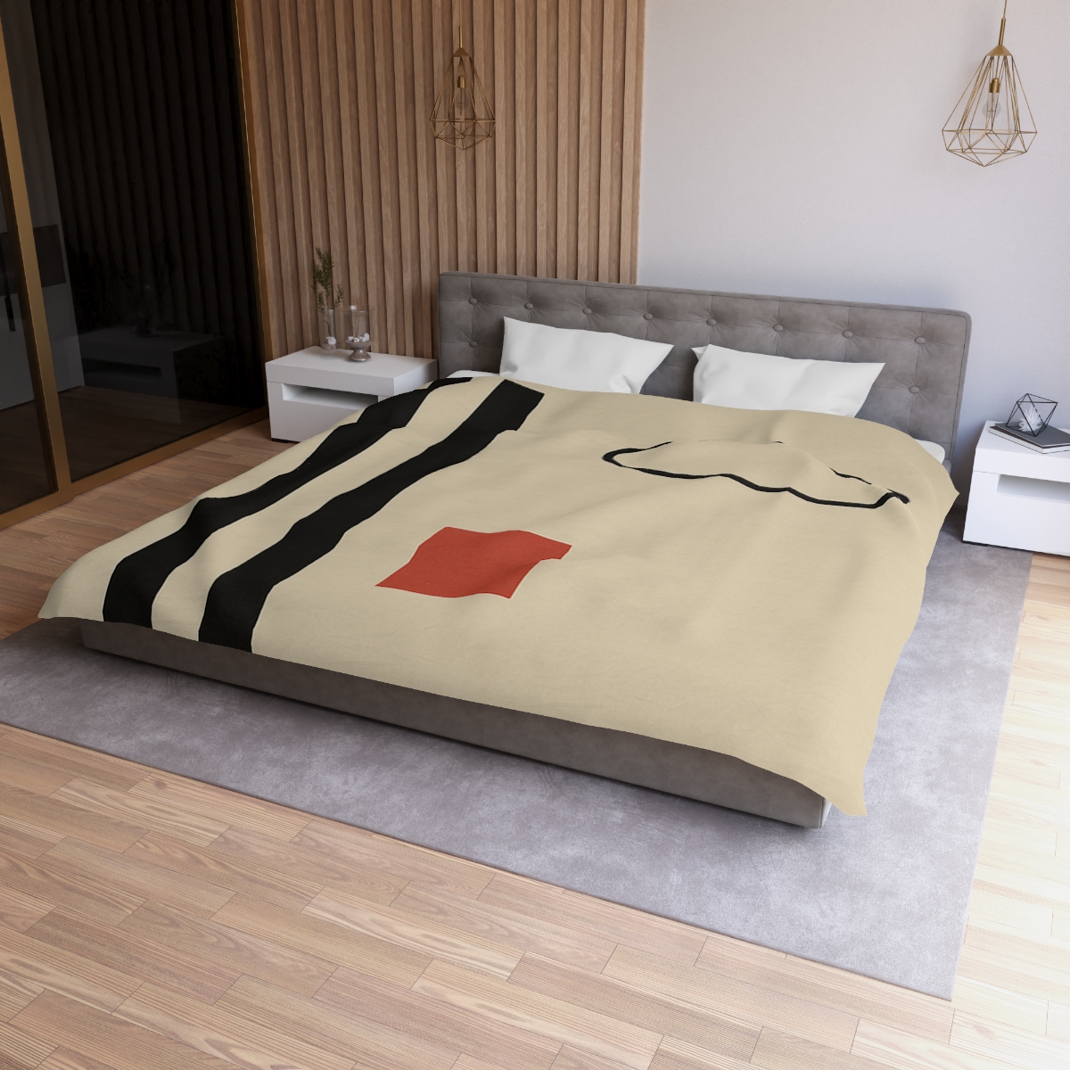 Aligned Posts With Floating Oval stylish duvet covers