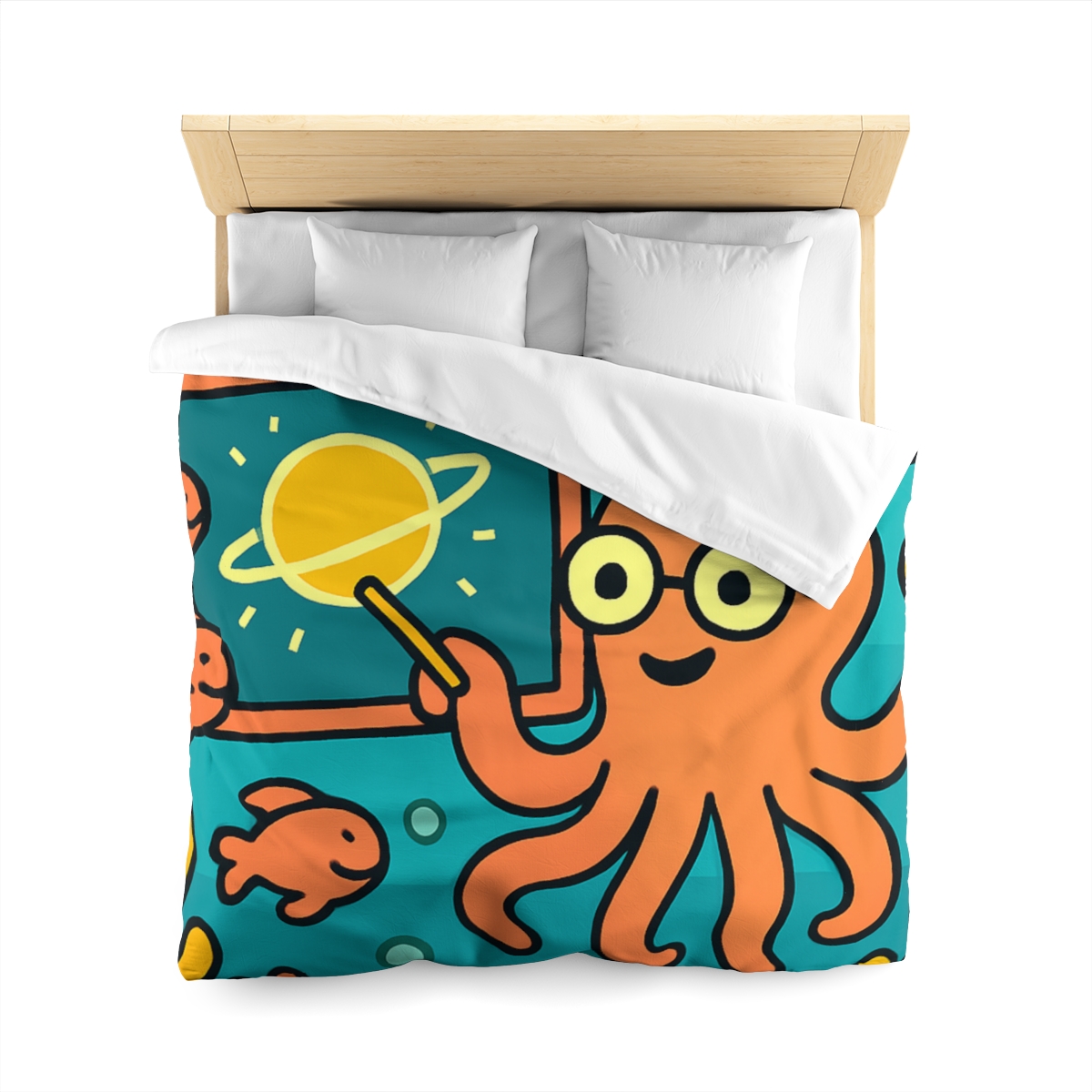 Cosmic Coral Reef Classroom custom duvets