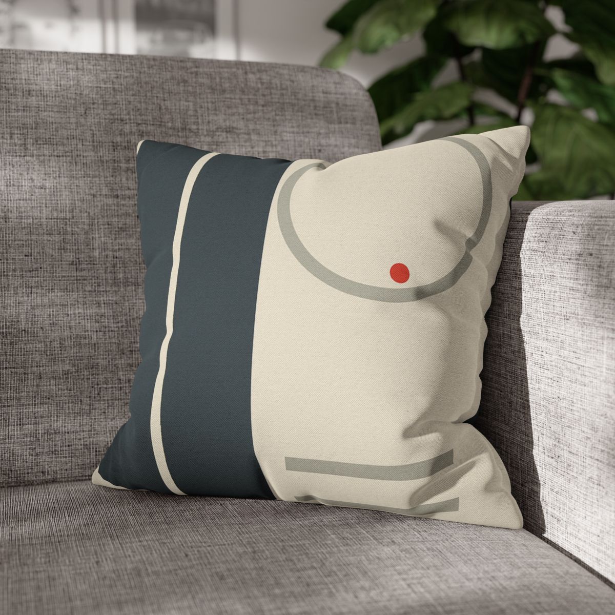 Split Rectangle With Floating Ring stylish decorative pillowcases