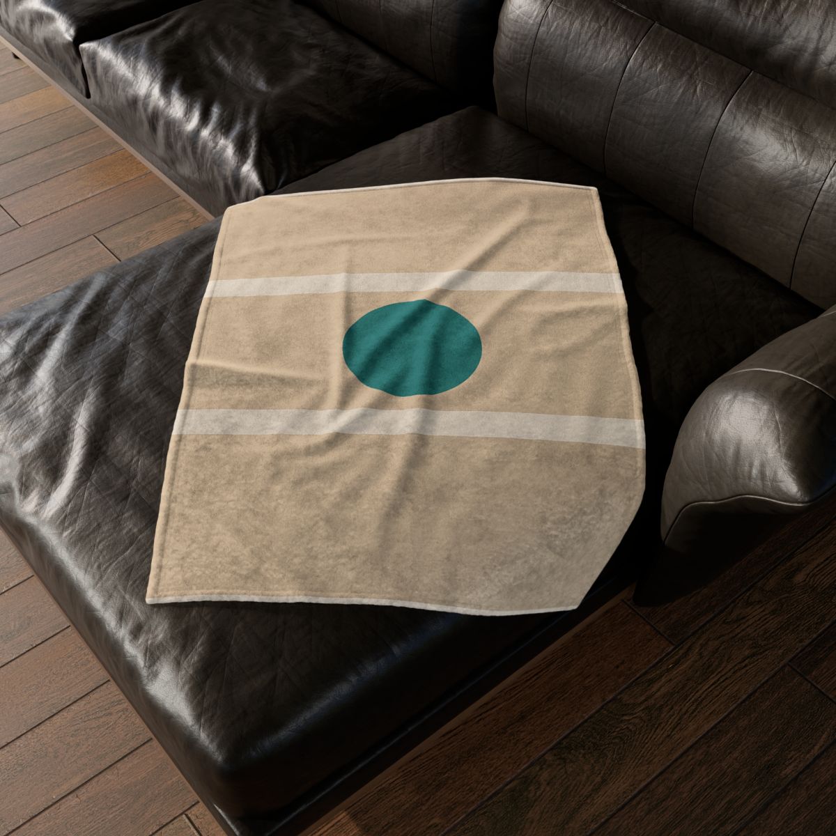 Floating Rectangles With Centered Circle personalized cozy blankets