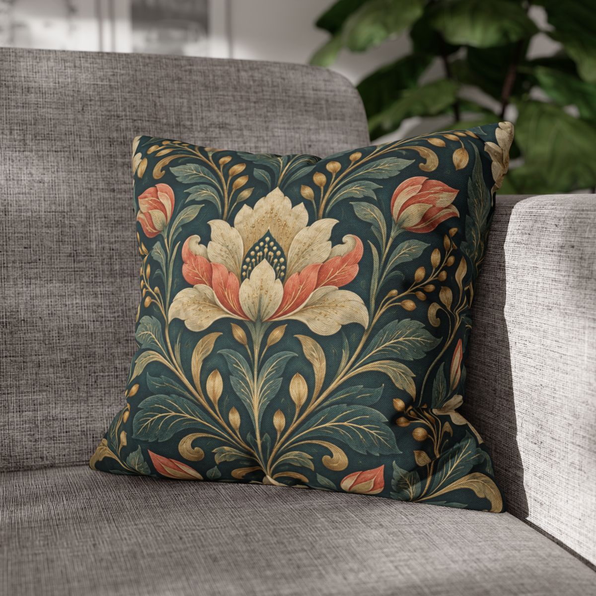 Floral Pulse Brocade unique gift pillow cases [AI-1fa9122a-dc3ca0c43173]