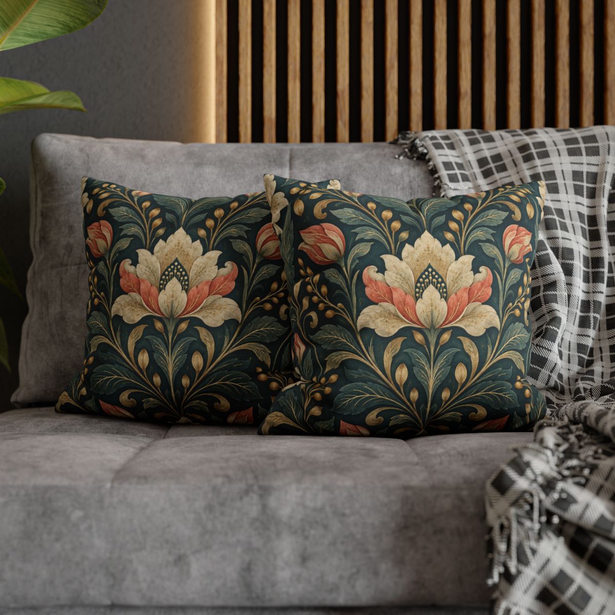 Floral Pulse Brocade unique gift pillow cases [AI-1fa9122a-283cef1eb961]