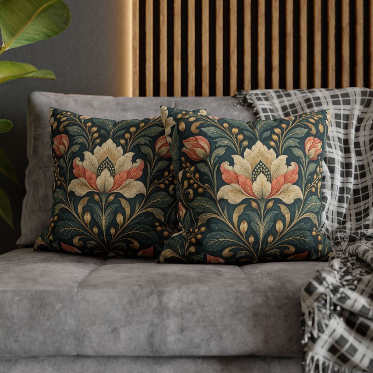 Floral Pulse Brocade unique gift pillow cases [AI-1fa9122a-ec9eb2052138]