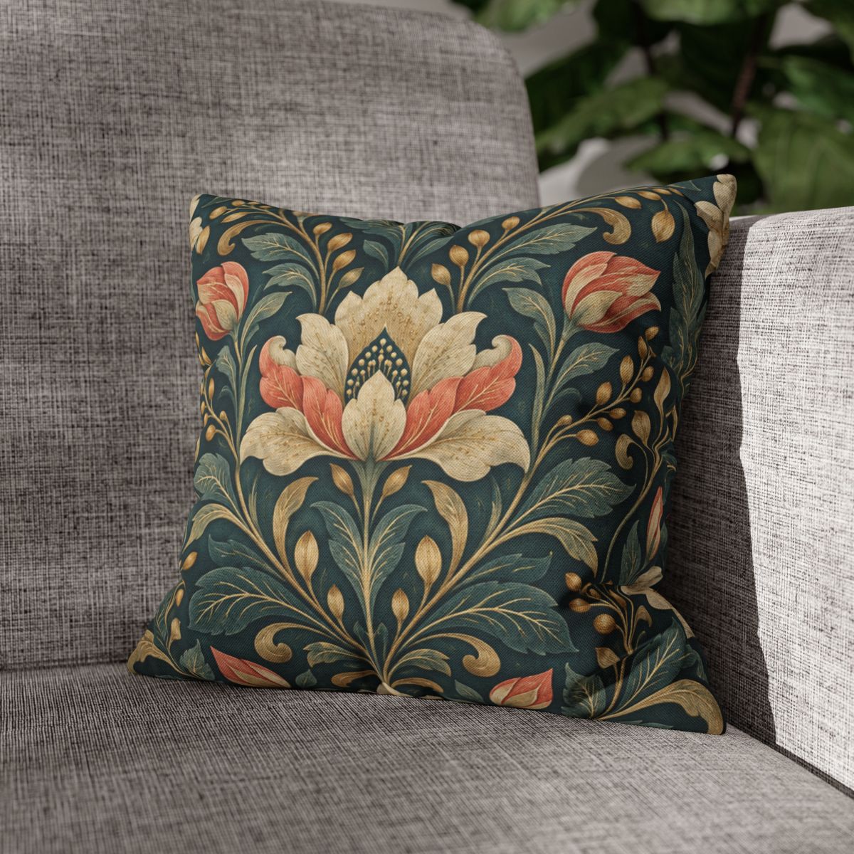 Floral Pulse Brocade unique gift pillow cases [AI-1fa9122a-5d678c061d93]