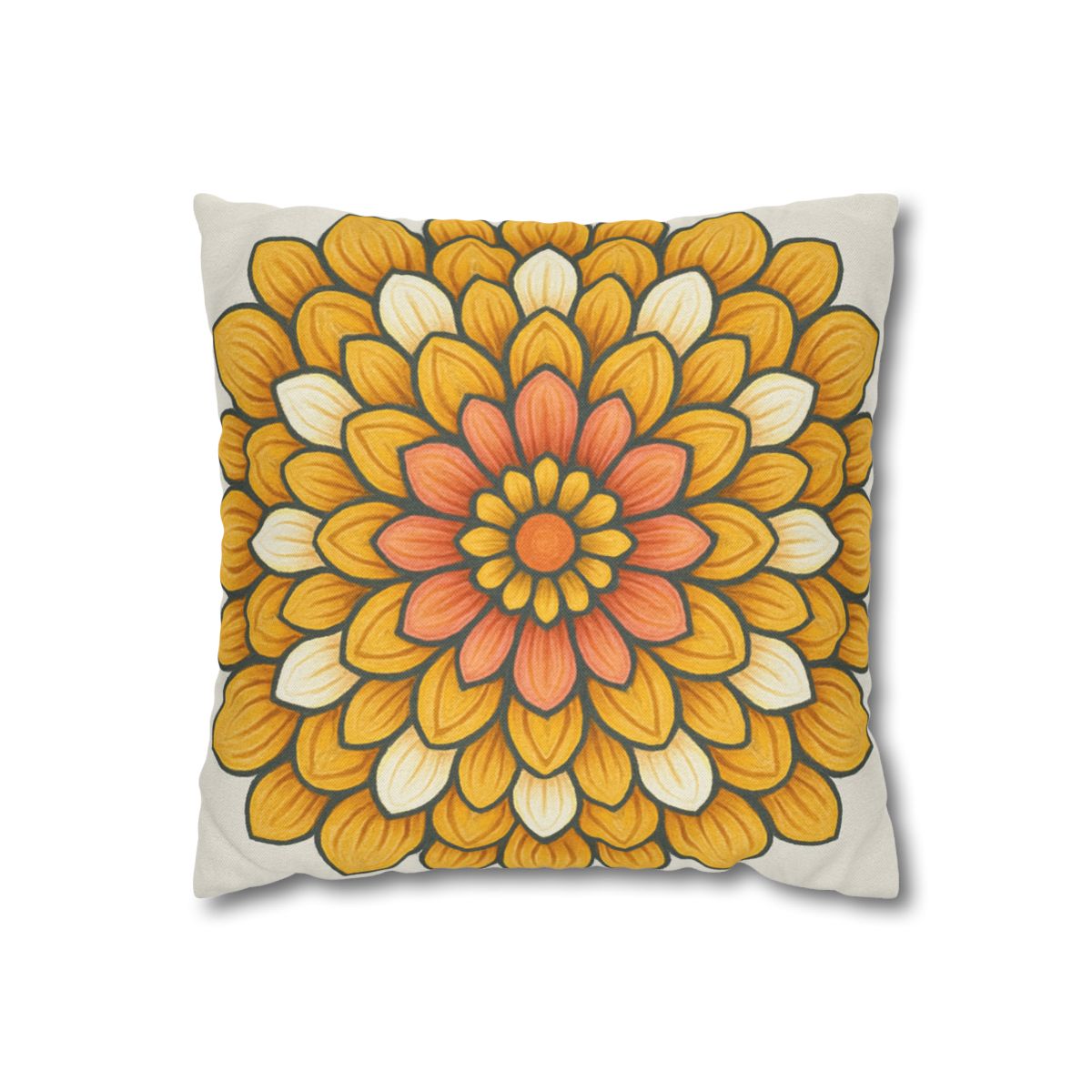 Floret Burst Mandala custom pillow cases