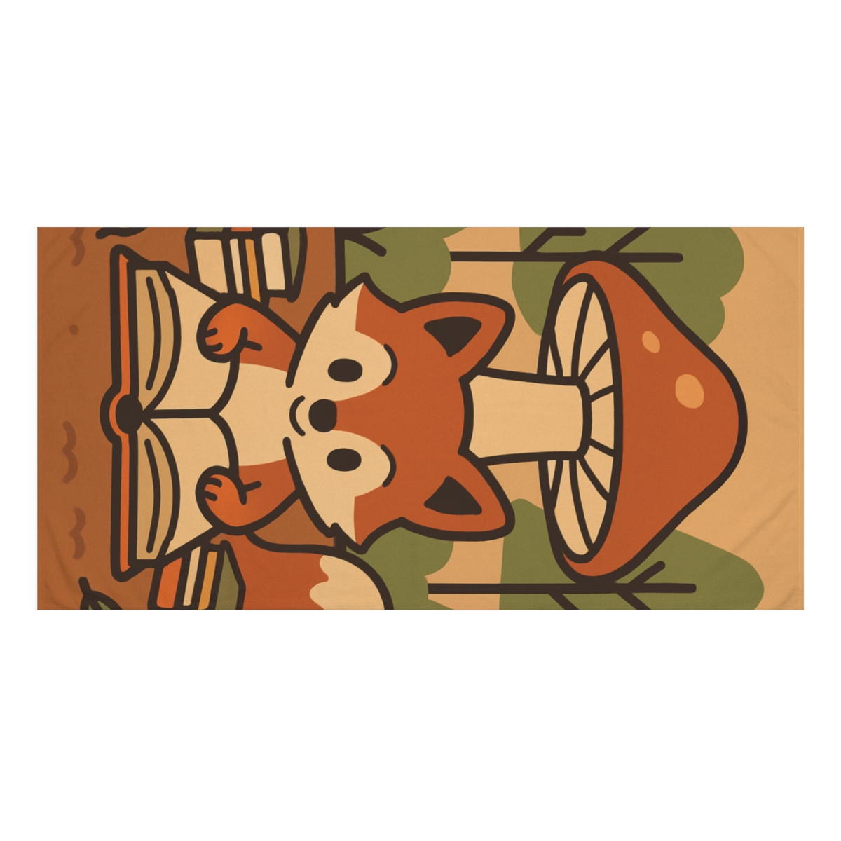 Forest Fox Bookworm custom towels