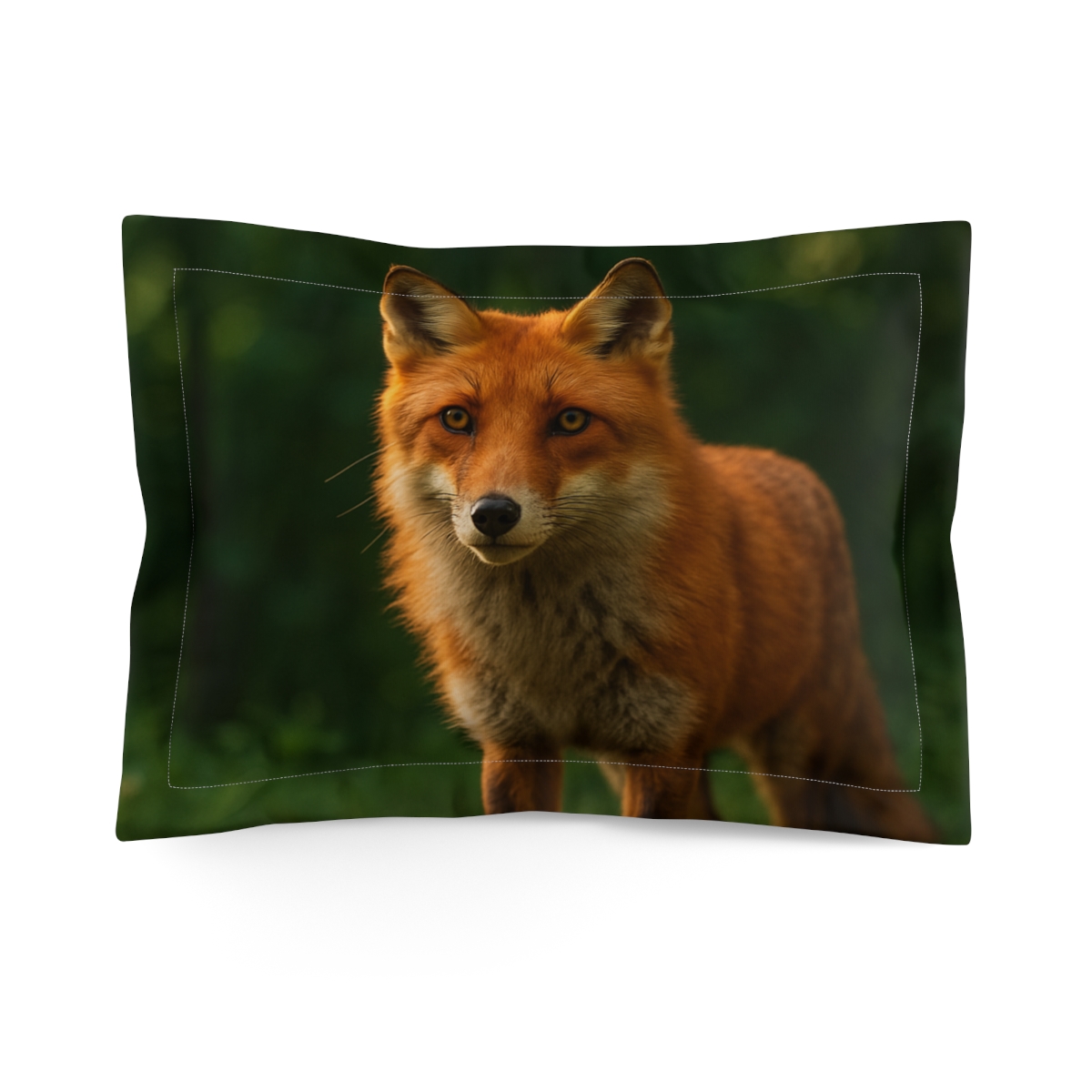 Forest Glimmer Red Fox designer printed pillows