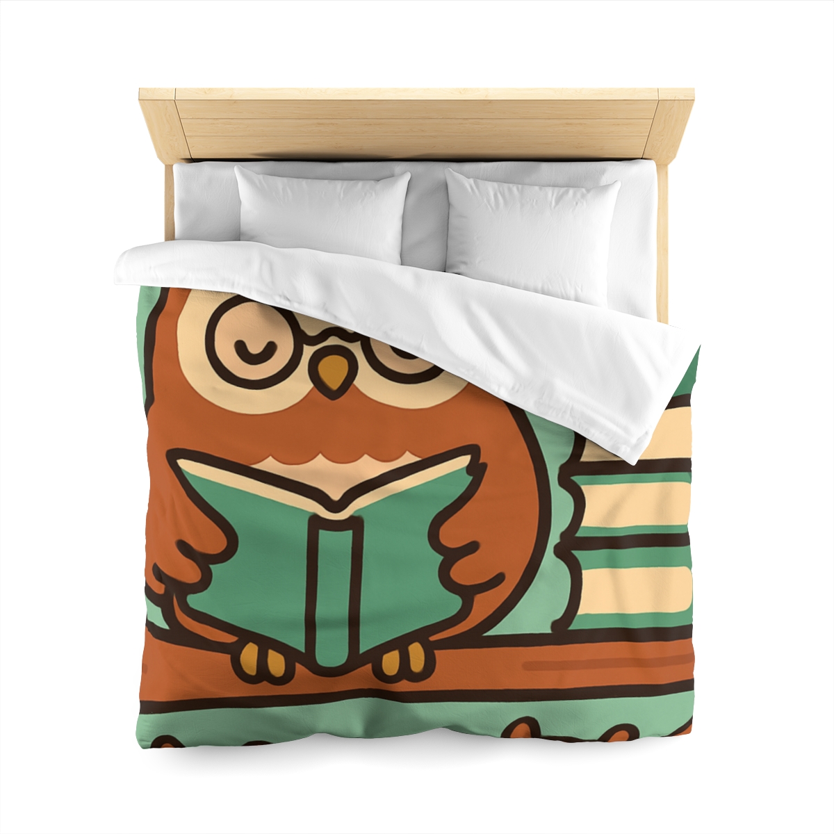 Forest Library Owl designer printed duvets