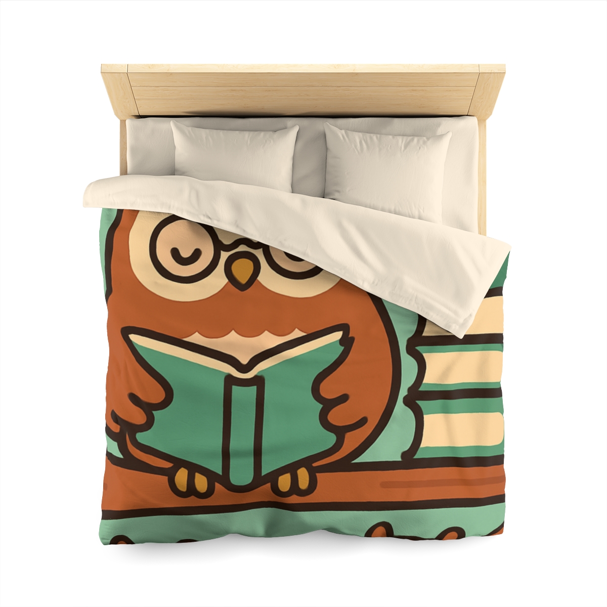 Forest Library Owl designer printed duvets