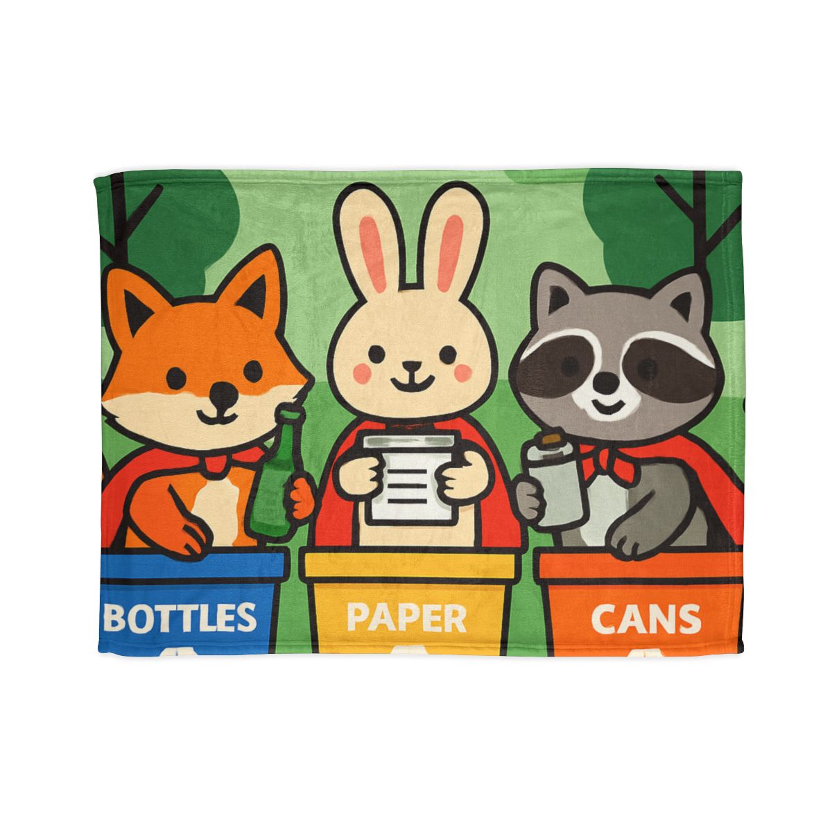 Forest Recycle Rangers stylish throw blankets