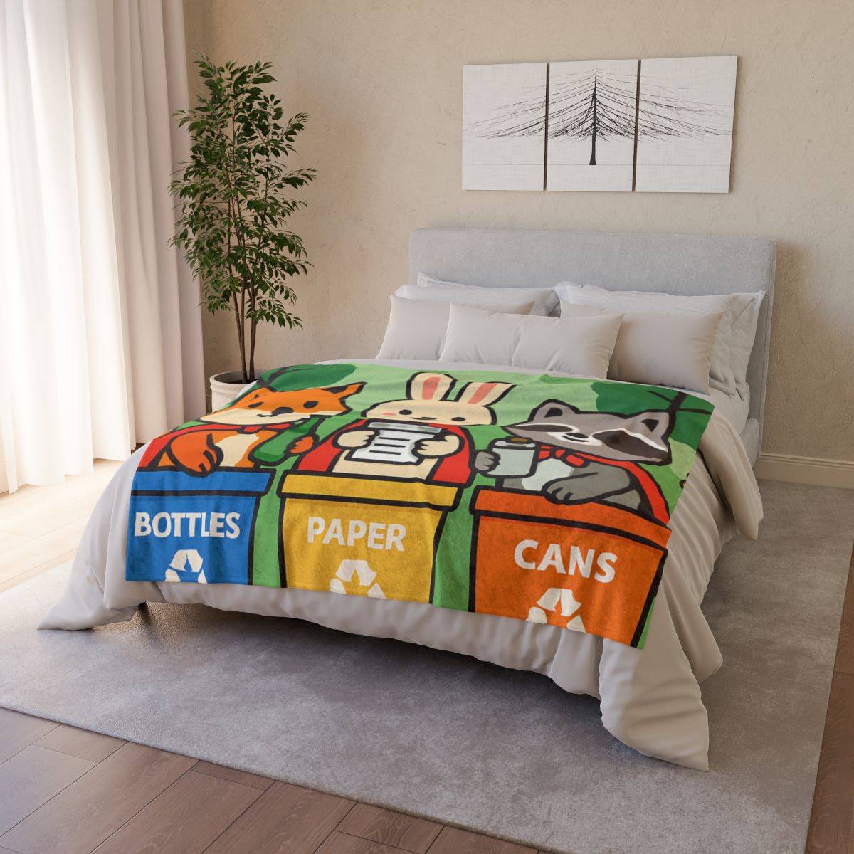 Forest Recycle Rangers stylish throw blankets