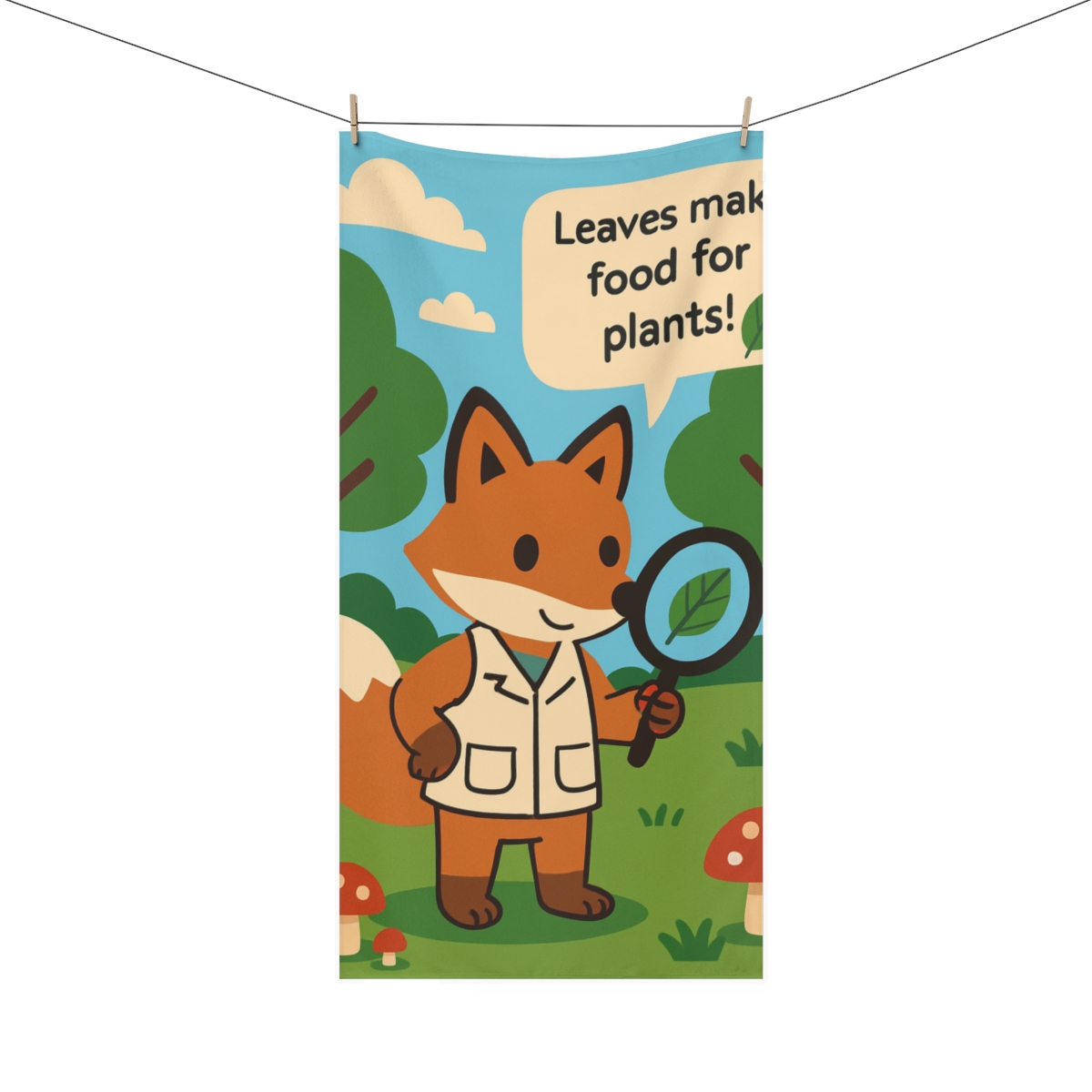 Forest Scientist Fox trendy hand towels