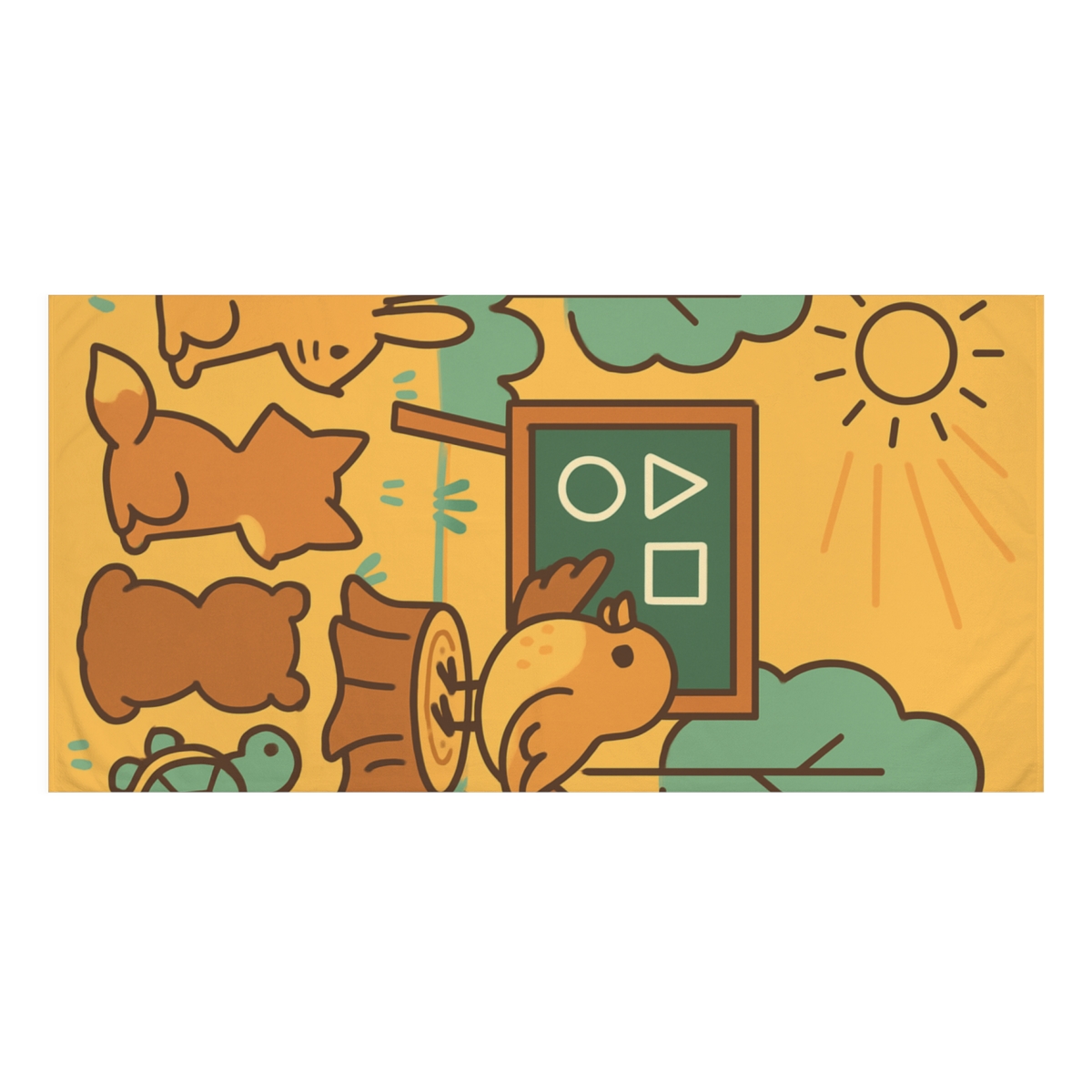 Forest Songbird School comfortable face towels