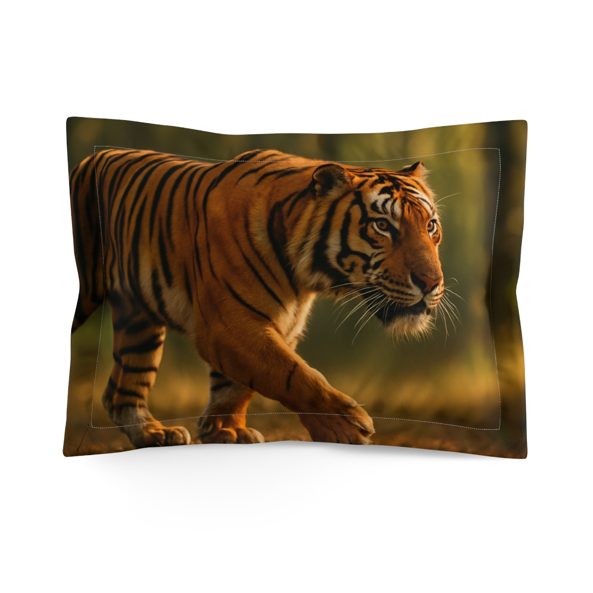 Forest Stalker Bengal Tiger designer printed pillows