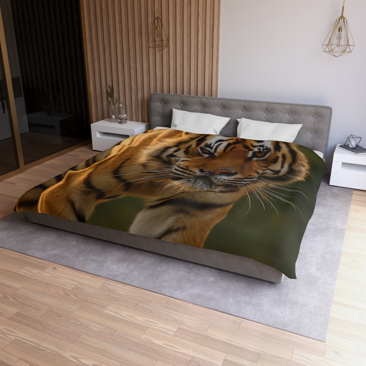 Forest Stalker Bengal Tiger designer printed duvets