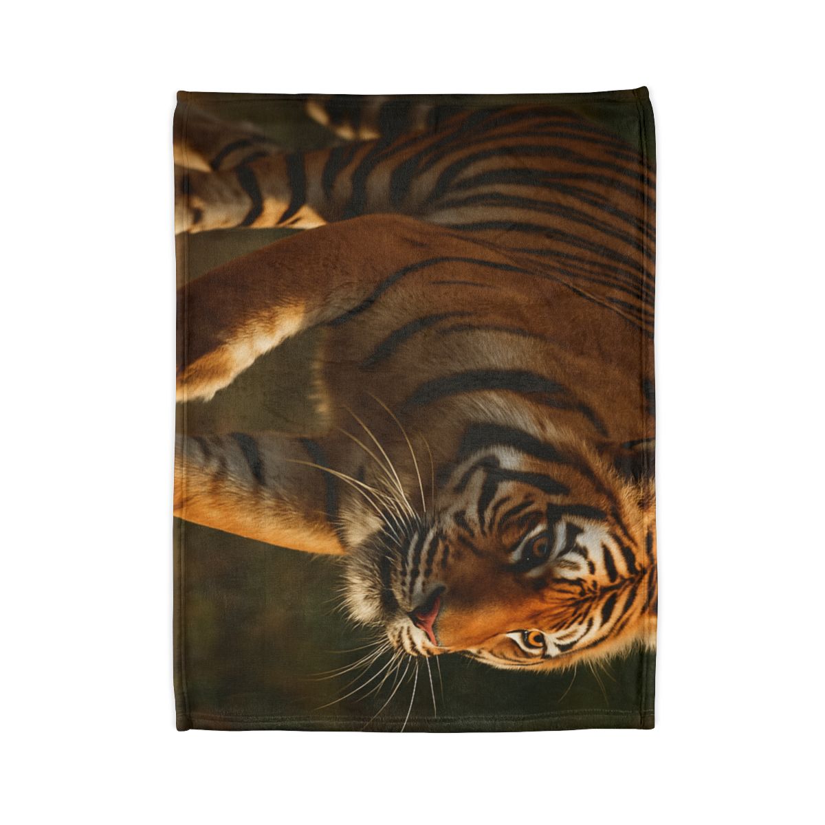 Forest Stalker Bengal Tiger personalized cozy blankets