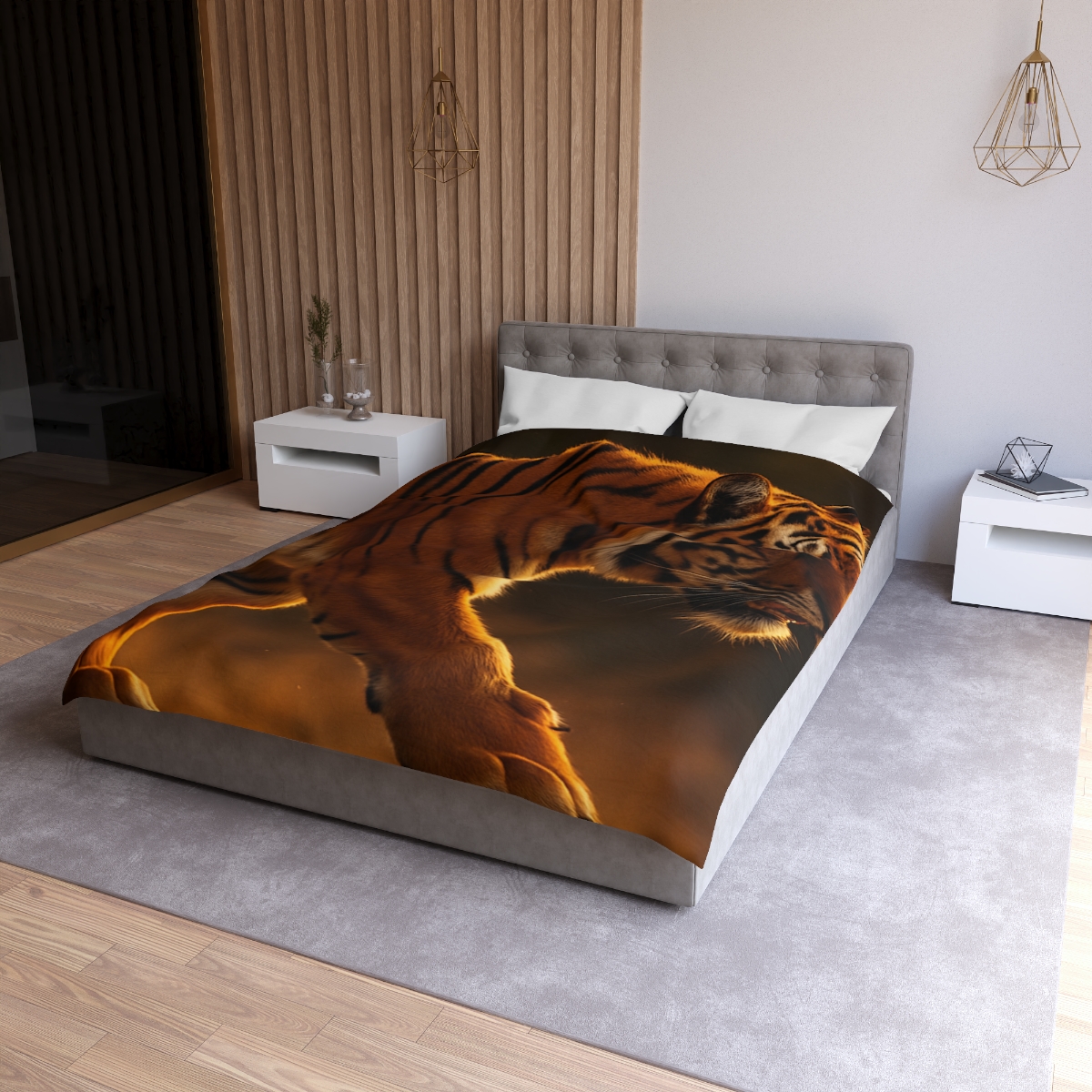 Forest Stalker Bengal Tiger personalized bedding duvets