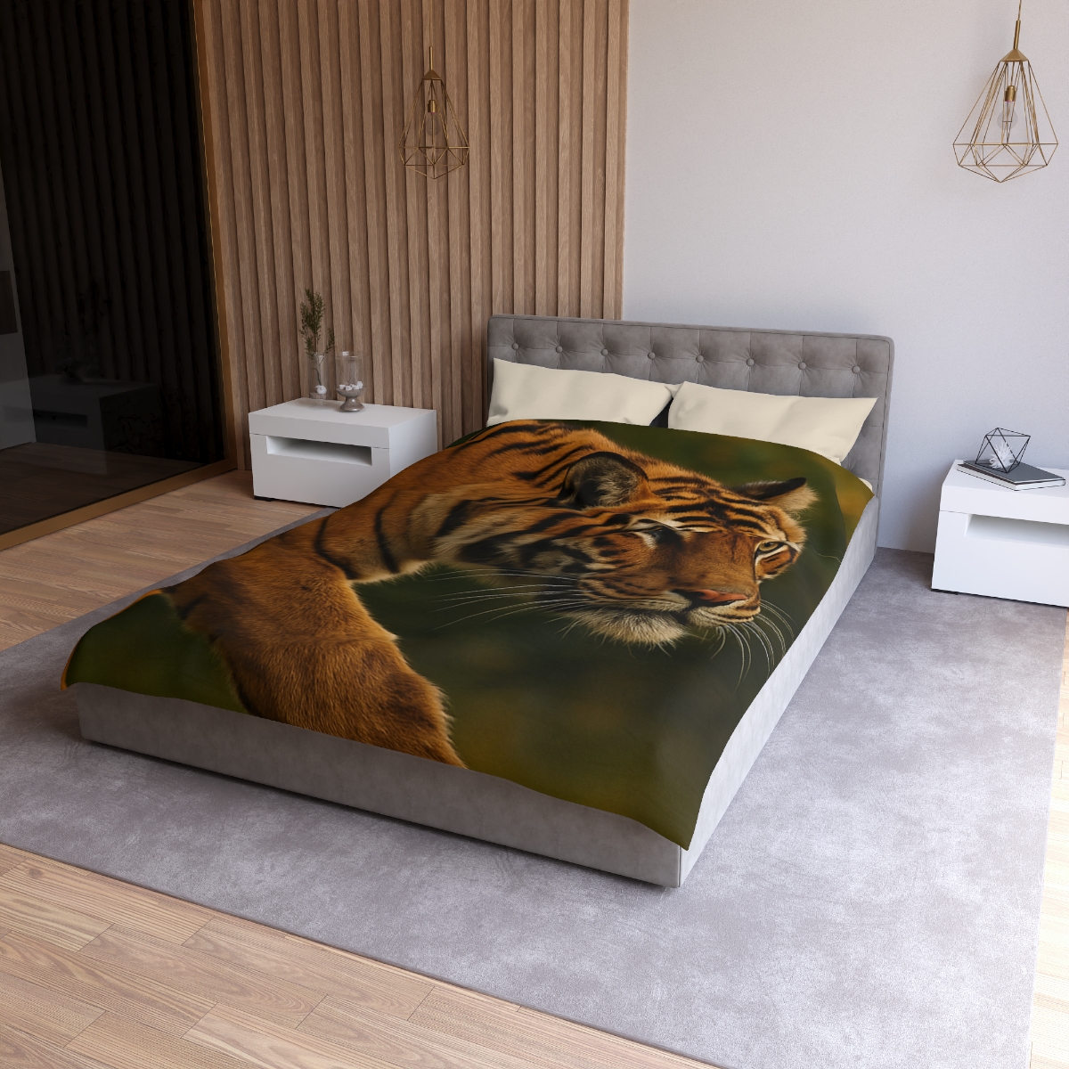 Forest Stalker Bengal Tiger unique patterned duvets