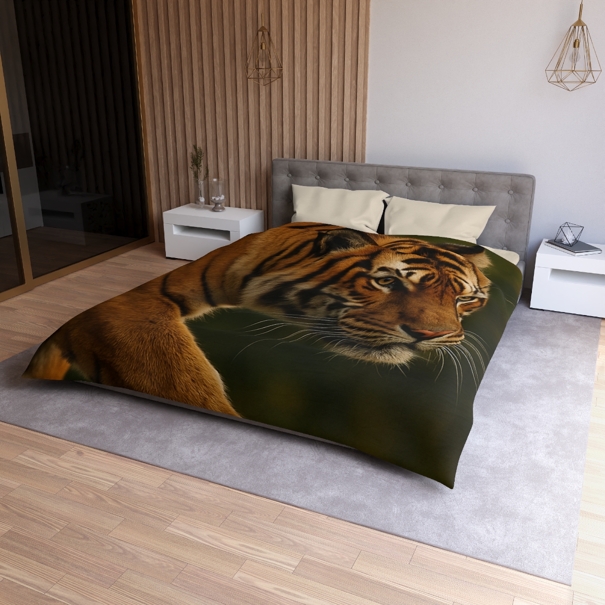 Forest Stalker Bengal Tiger unique patterned duvets