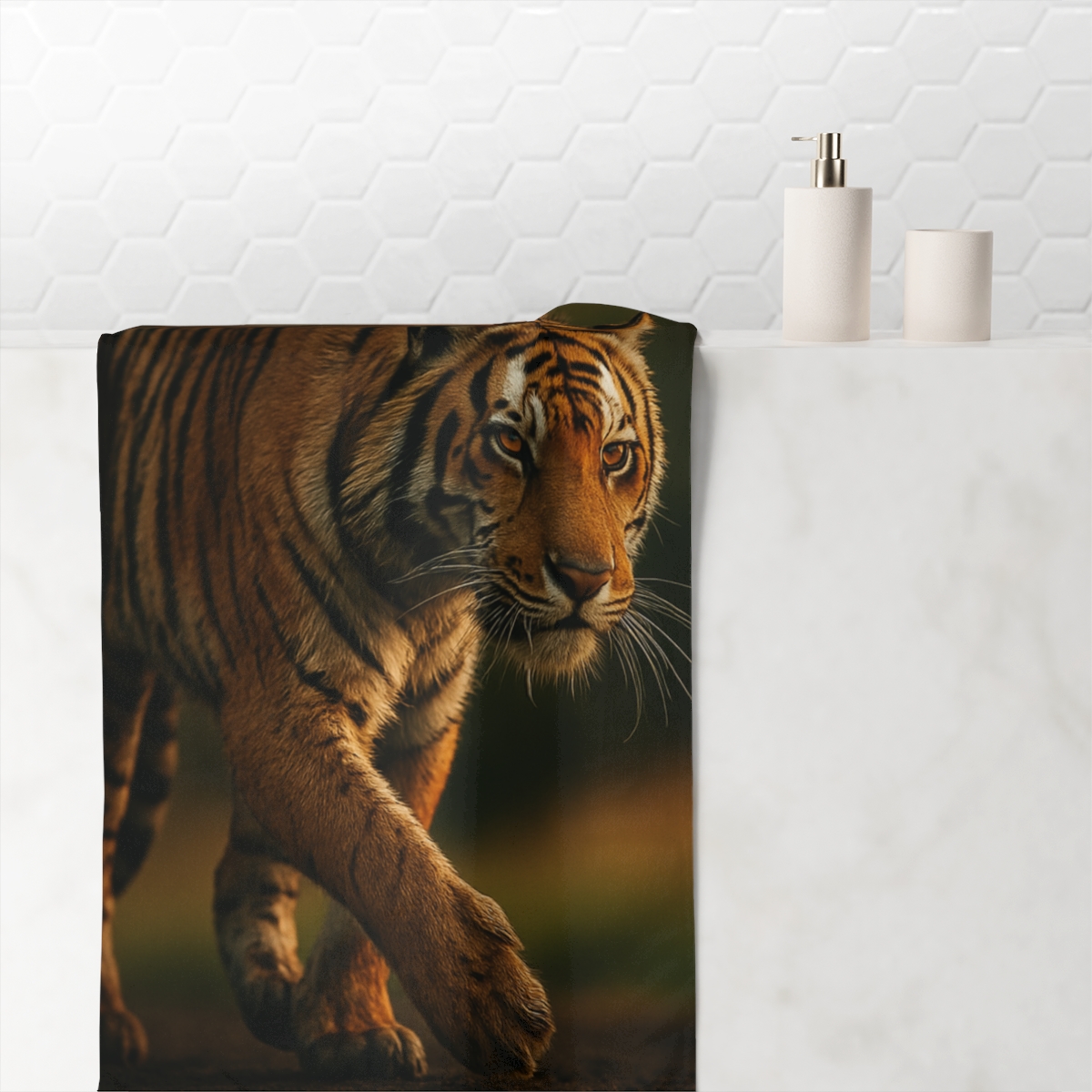 Forest Stalker Bengal Tiger custom towels