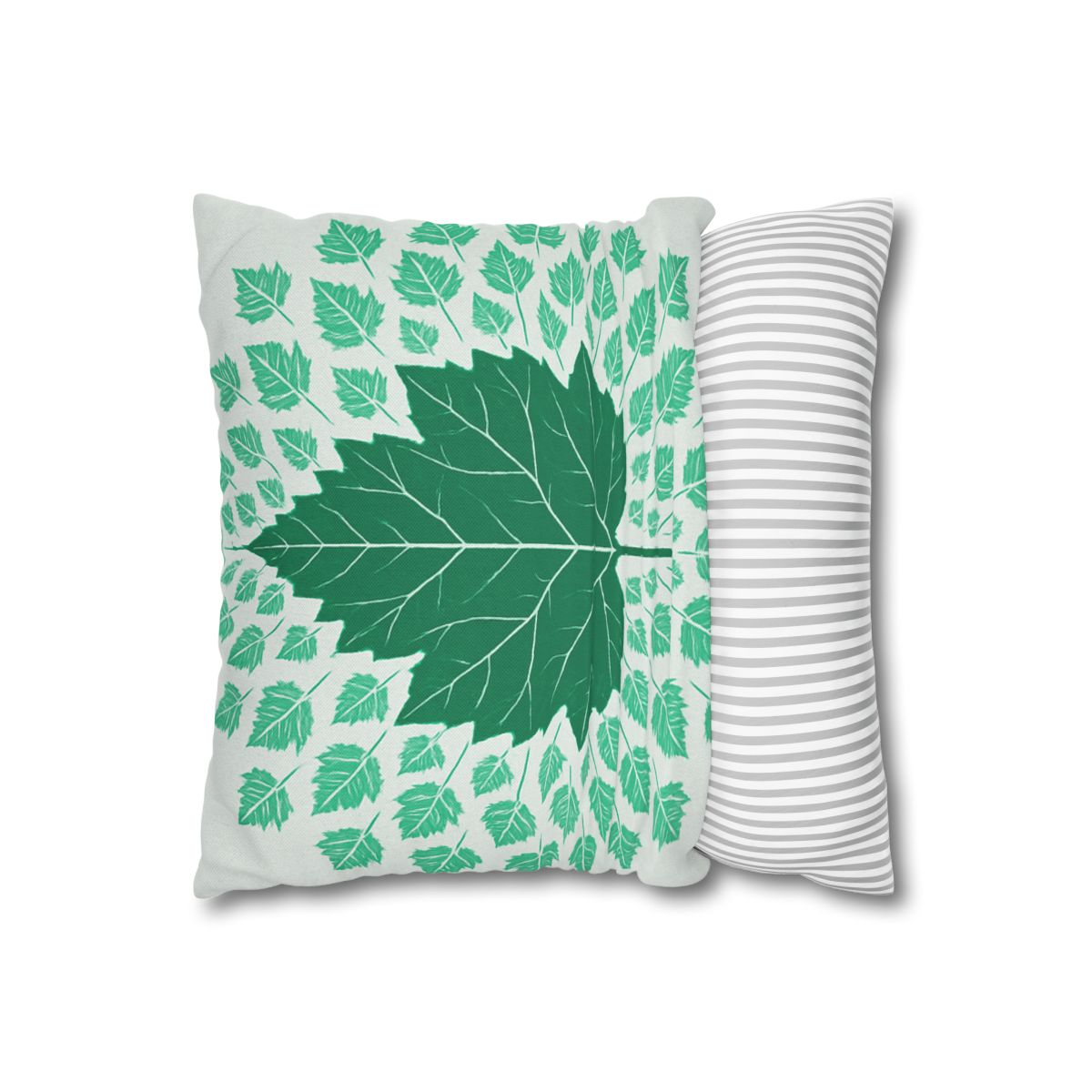 Fractal Leaf Radiance soft cotton pillow cases