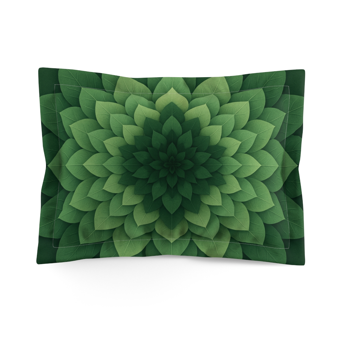 Fractal Leaf Rosette Burst comfortable bed pillows