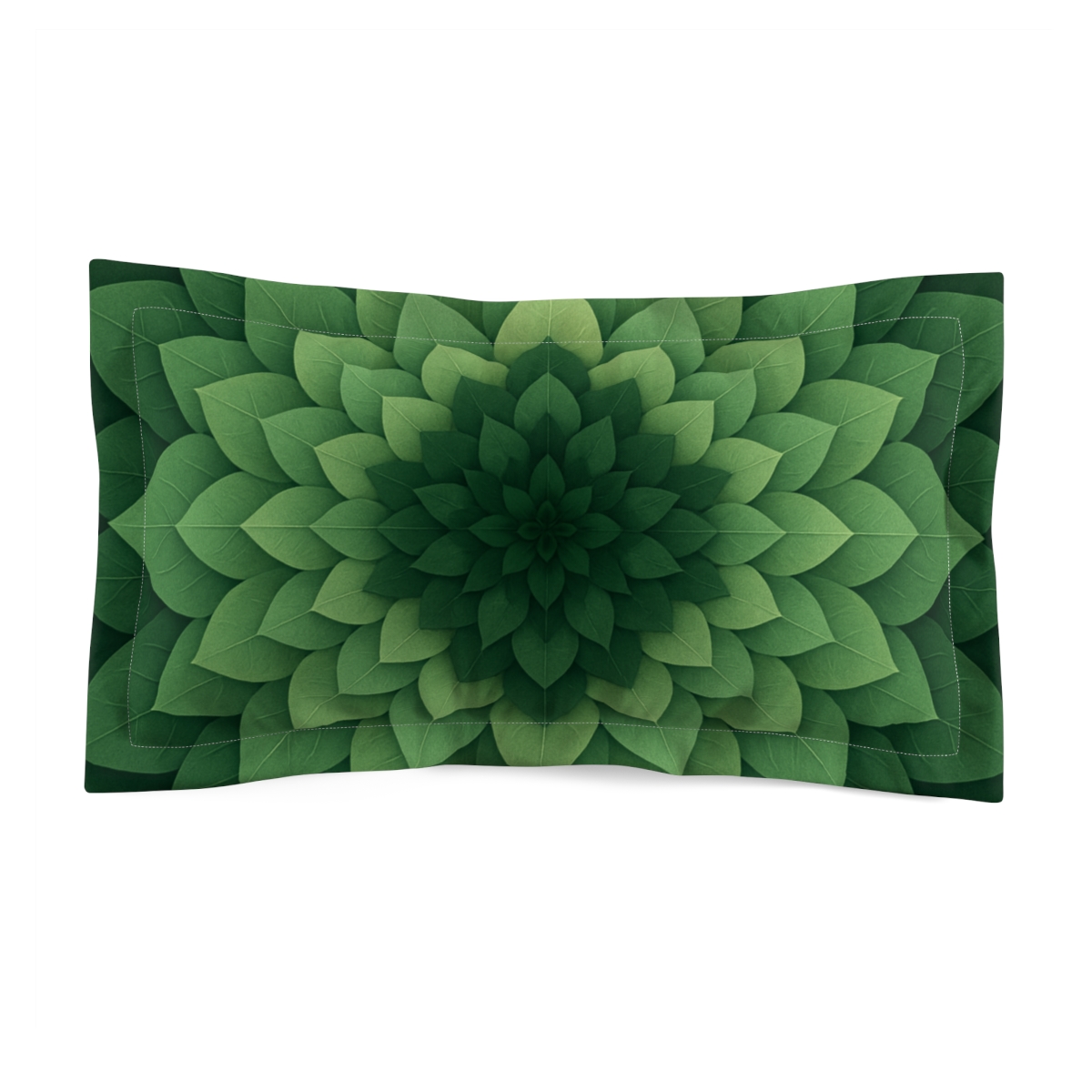 Fractal Leaf Rosette Burst comfortable bed pillows